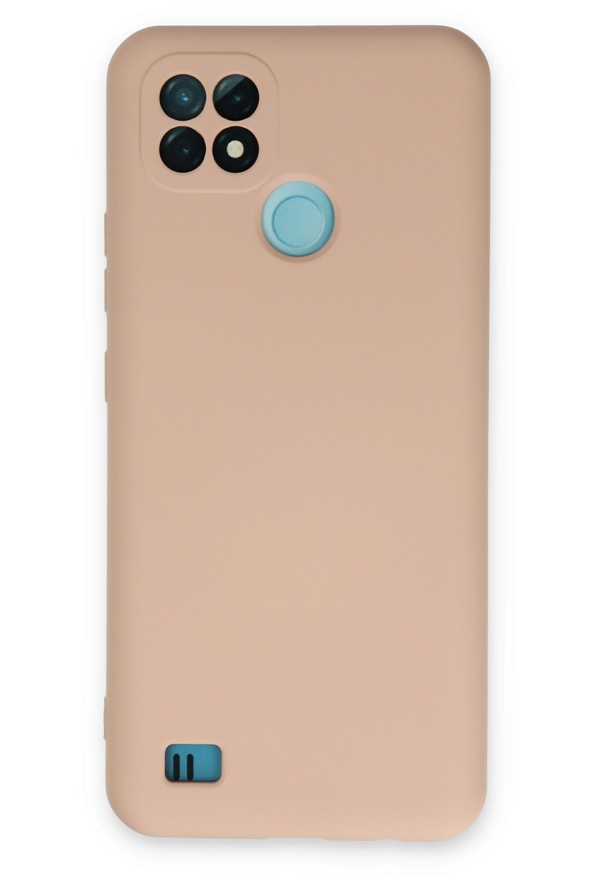 cepmoda Realme C21 - Cpmd içi kadife Soft-Nano Doku Kapak/Kılıf   uyumlu - PUDRA