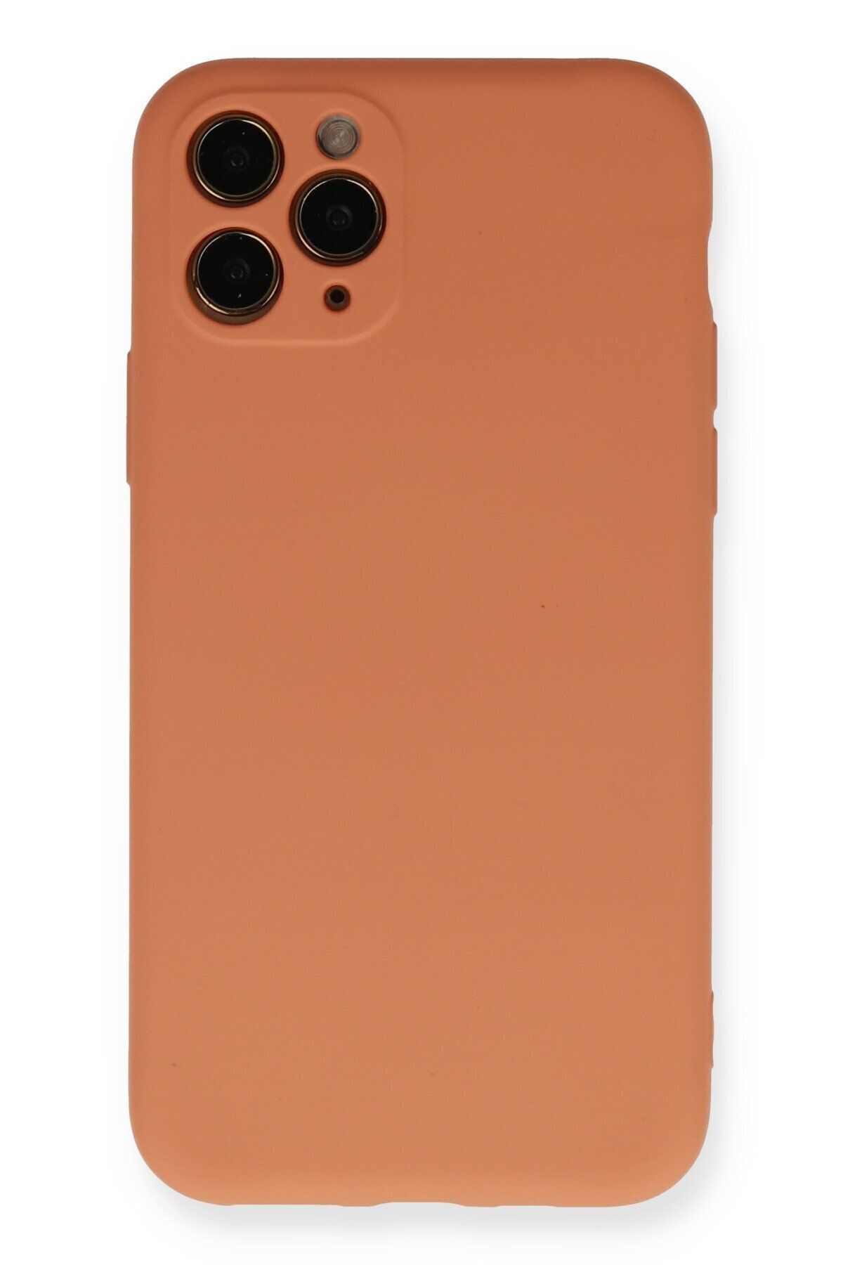 cepmoda iPhone 11 Pro Telefon Kılıfı - Lansman, iÇi Süet/Kadife, Soft v2 - Mat TURUNCU