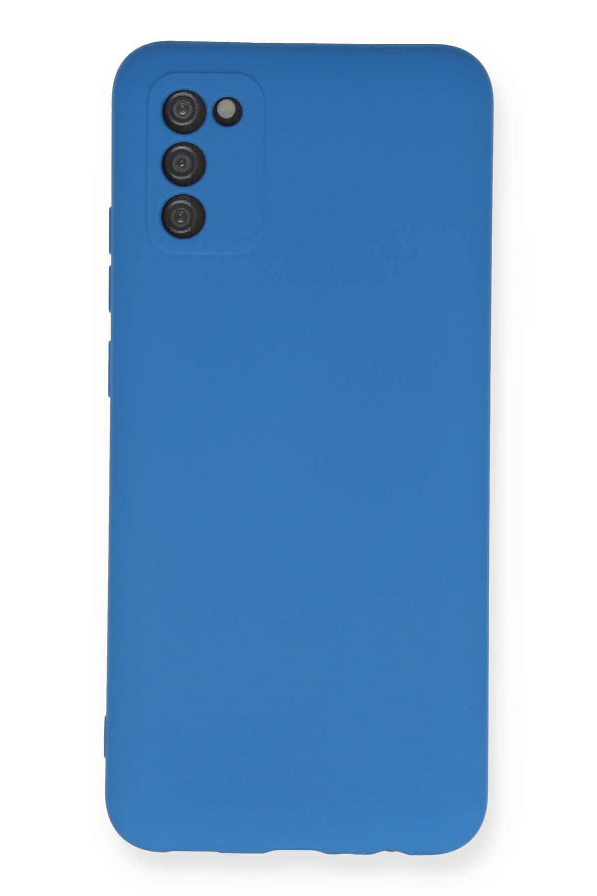 cepmoda Samsung Galaxy A02S - Cpmd içi kadife Soft-Nano Doku Kapak/Kılıf - MAVİ