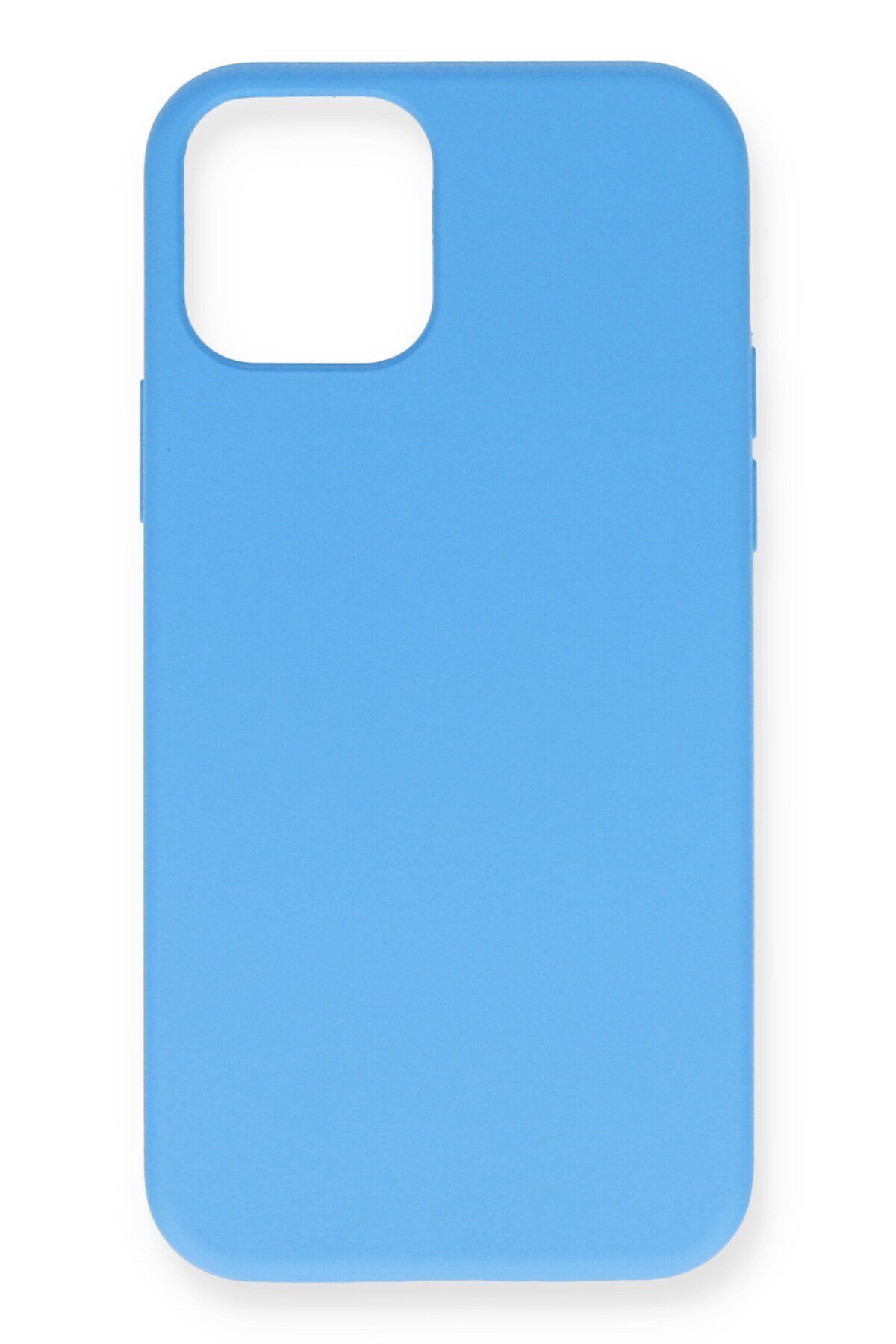 cepmoda iPhone 12 Pro Max Telefon Kılıfı - Lansman, iÇi Süet/Kadife, Soft v2 - MAVİ