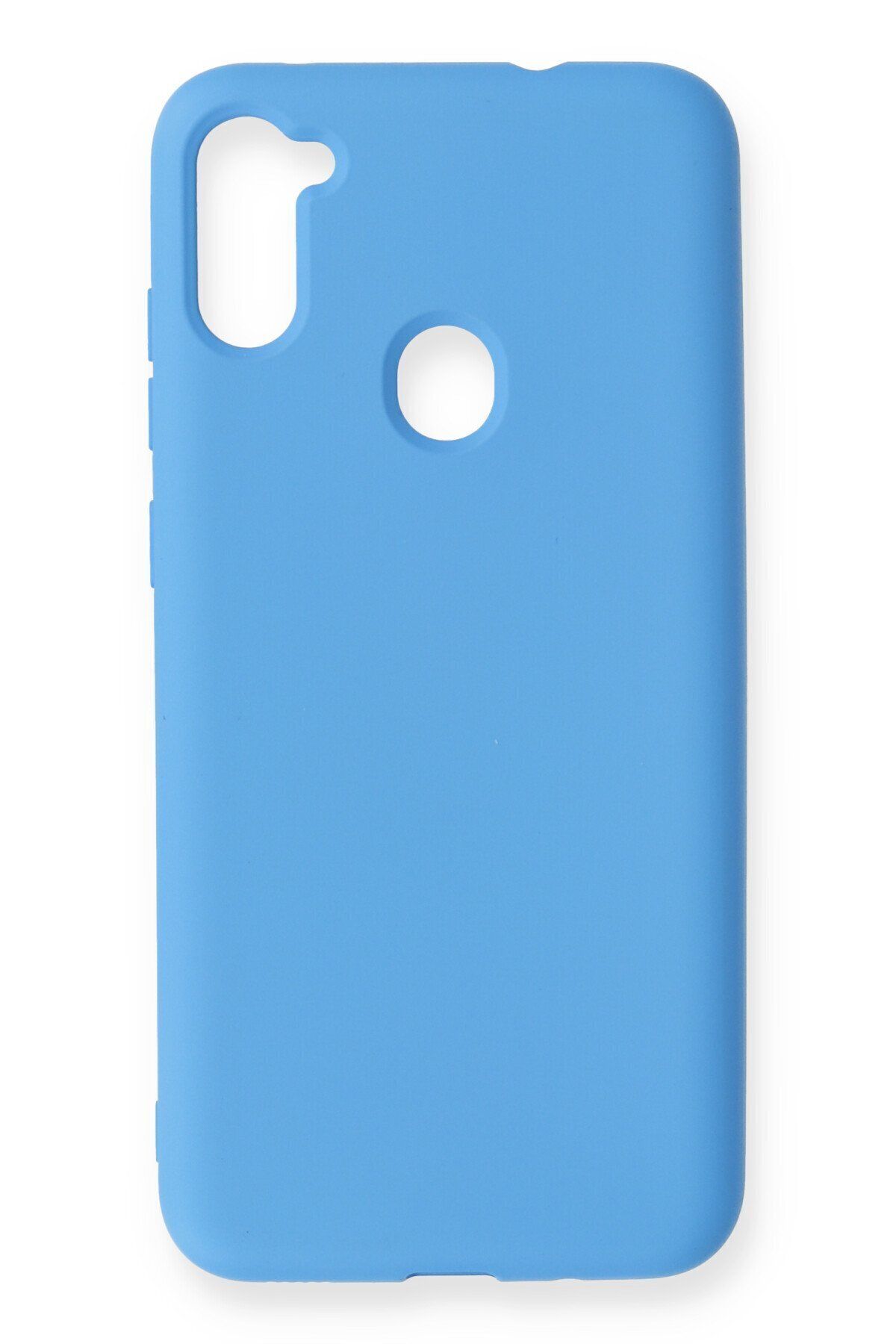 cepmoda Samsung Galaxy M11 Uyumlu Telefon Kılıfı - Lansman, iÇi Süet/Kadife, Soft - MAVİ