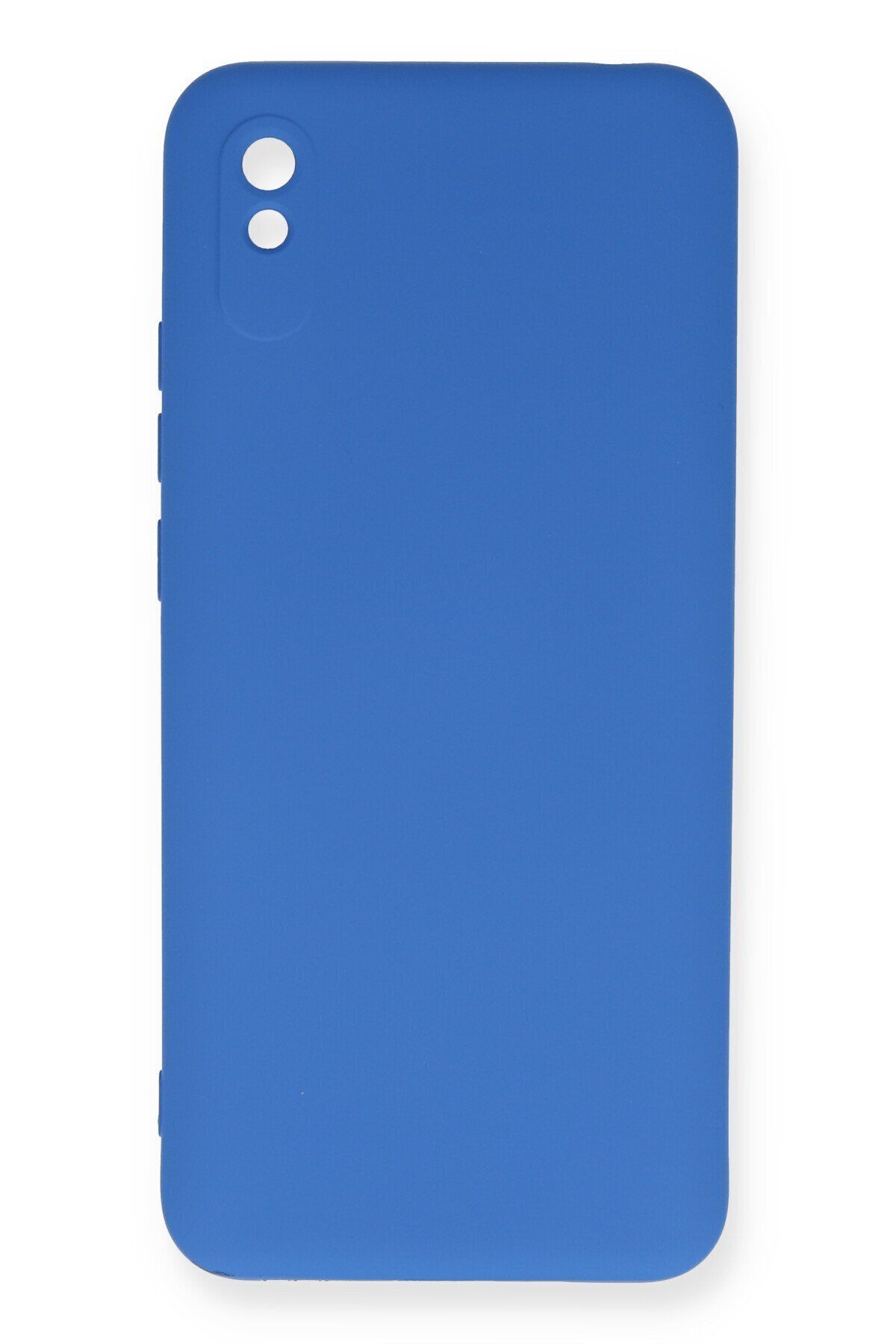 cepmoda Xiaomi Redmi 9A Uyumlu - Cpmd içi kadife Soft-Nano Doku Kapak/Kılıf - MAVİ