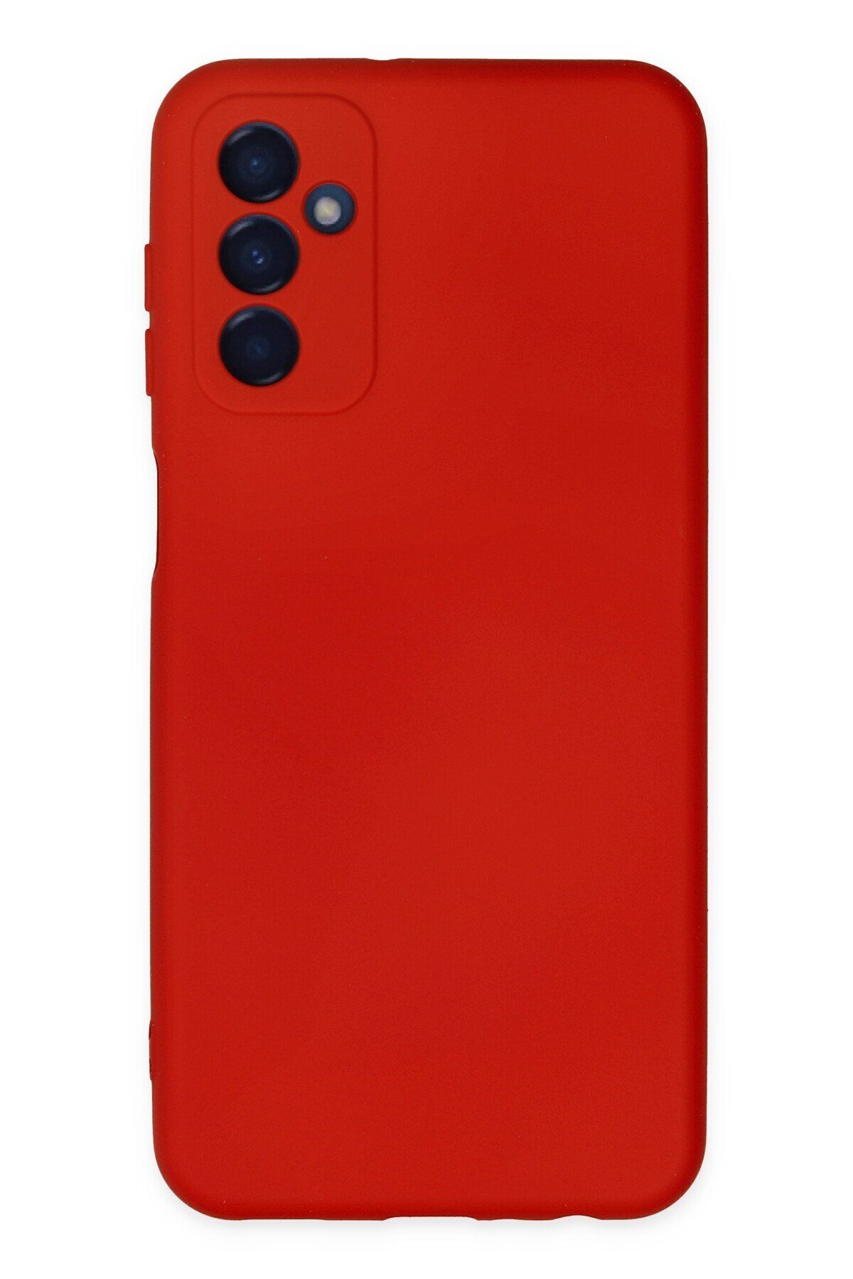 cepmoda Samsung Galaxy M13 Uyumlu Telefon Kılıfı - Lansman, iÇi Süet/Kadife, Soft - KIRMIZI