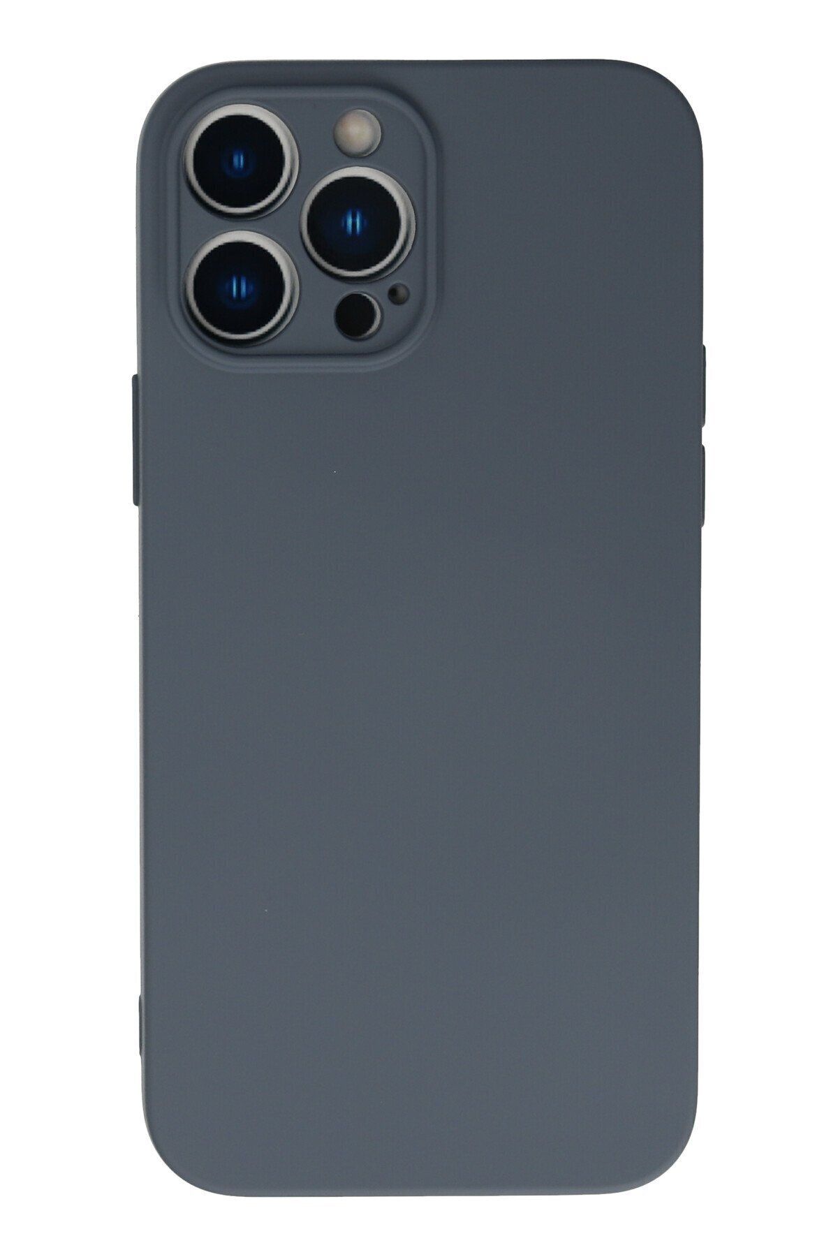 cepmoda iPhone 13 Pro Max Telefon Kılıfı - Lansman, iÇi Süet/Kadife, Soft v2 - GRİ