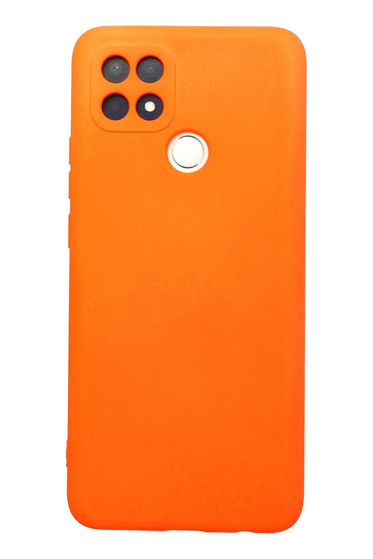 cepmoda Oppo A15S  uyumlu  - Cpmd içi kadife Soft-Nano Doku Kapak/Kılıf - TURUNCU
