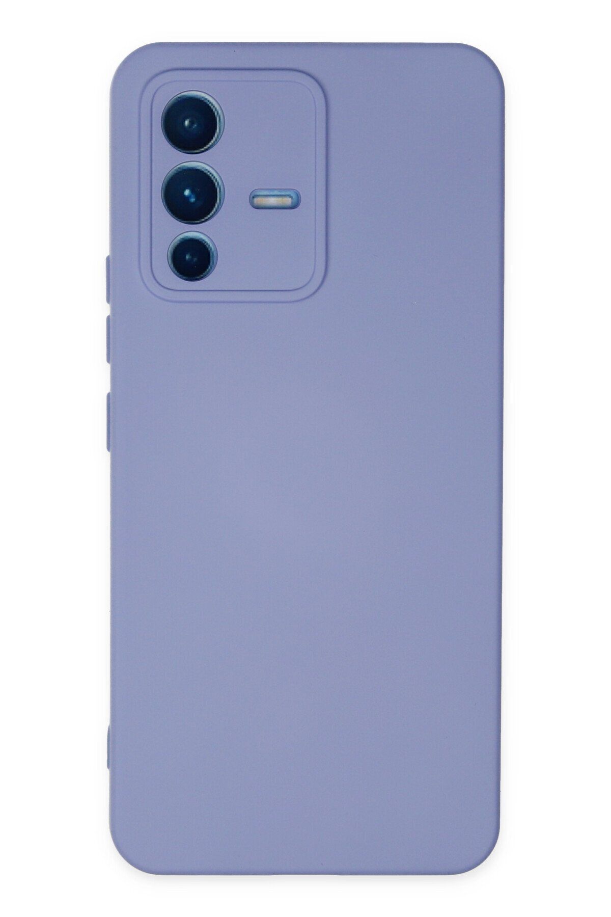cepmoda Vivo V23 5G Uyumlu - Cpmd içi kadife Soft-Nano Doku Kapak/Kılıf - LİLA