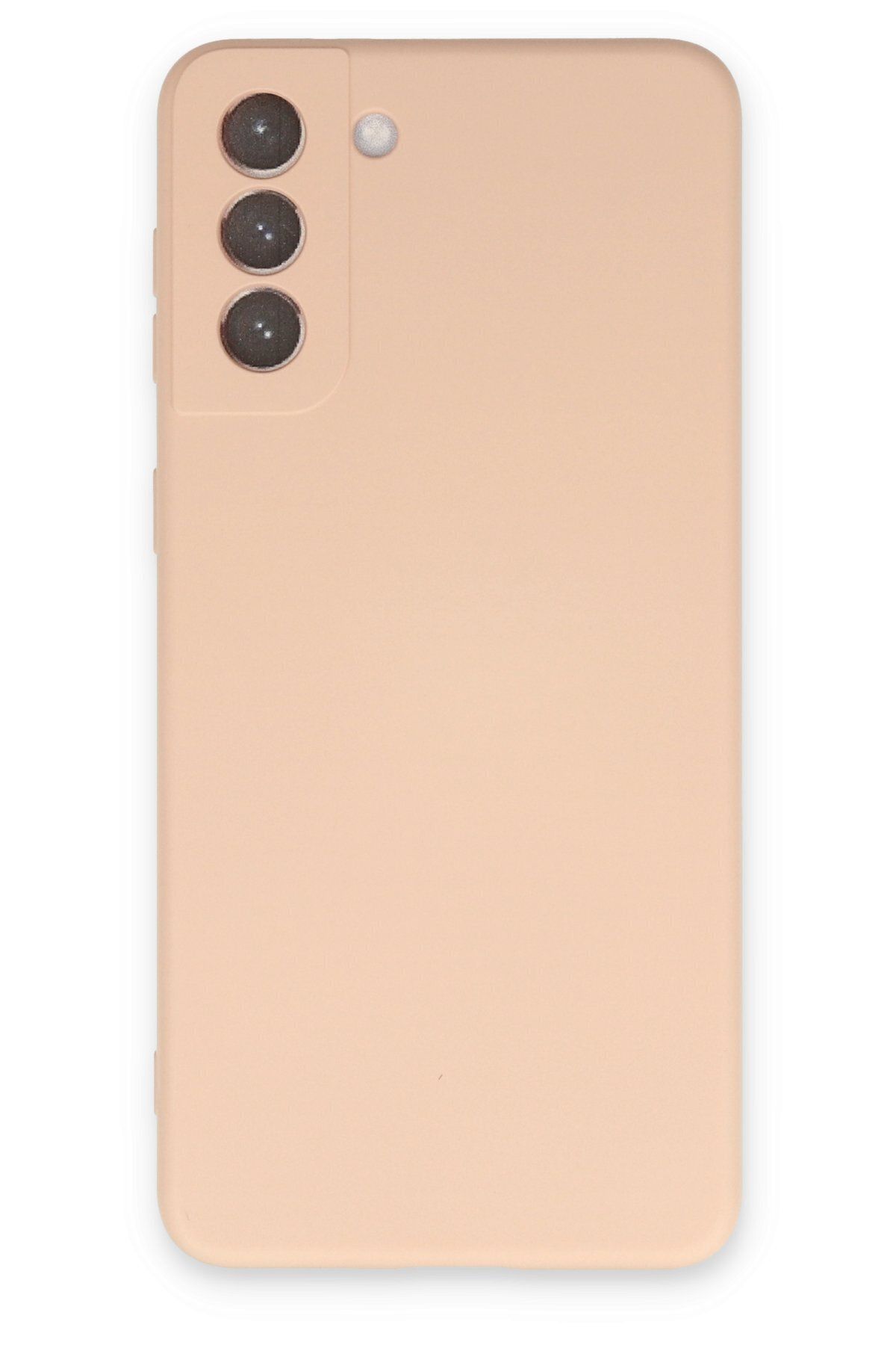 cepmoda Samsung Galaxy S21 Plus Telefon Kılıfı - Lansman, iÇi Süet/Kadife, Soft v2 - PUDRA