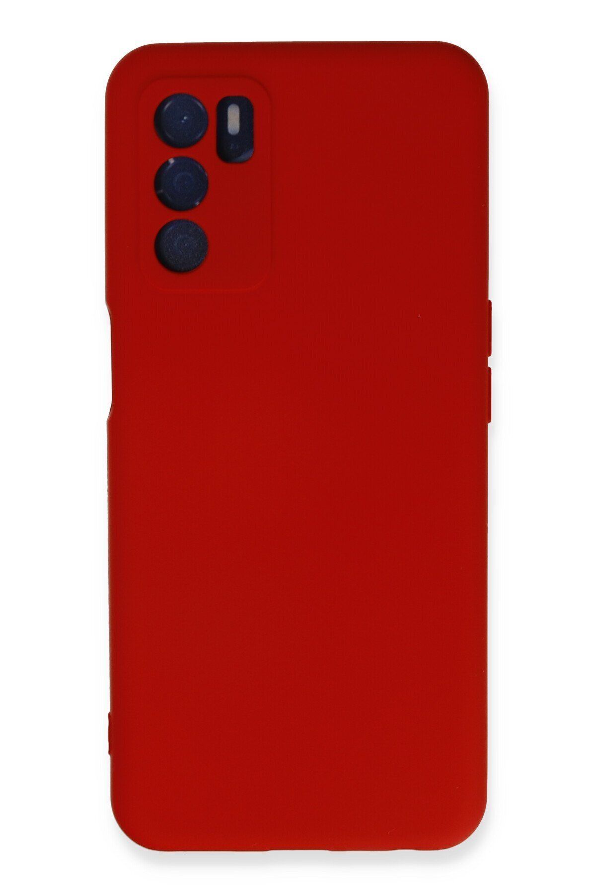 cepmoda Oppo A16 Uyumlu Telefon Kılıfı - Lansman, iÇi Süet/Kadife, Soft - KIRMIZI