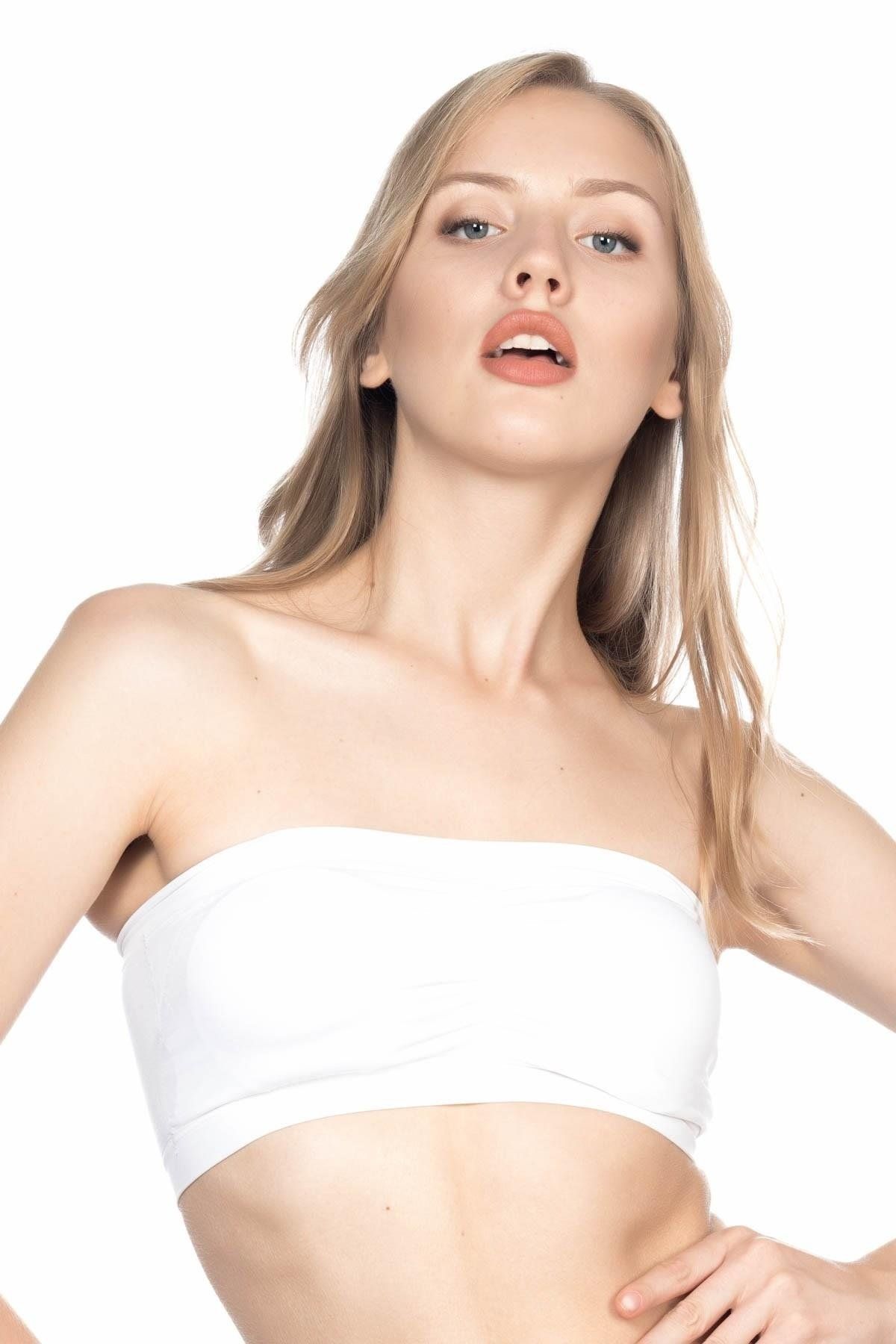 Beruflic BEYAZ MI Angel 4022 Pedli Straplez Korse