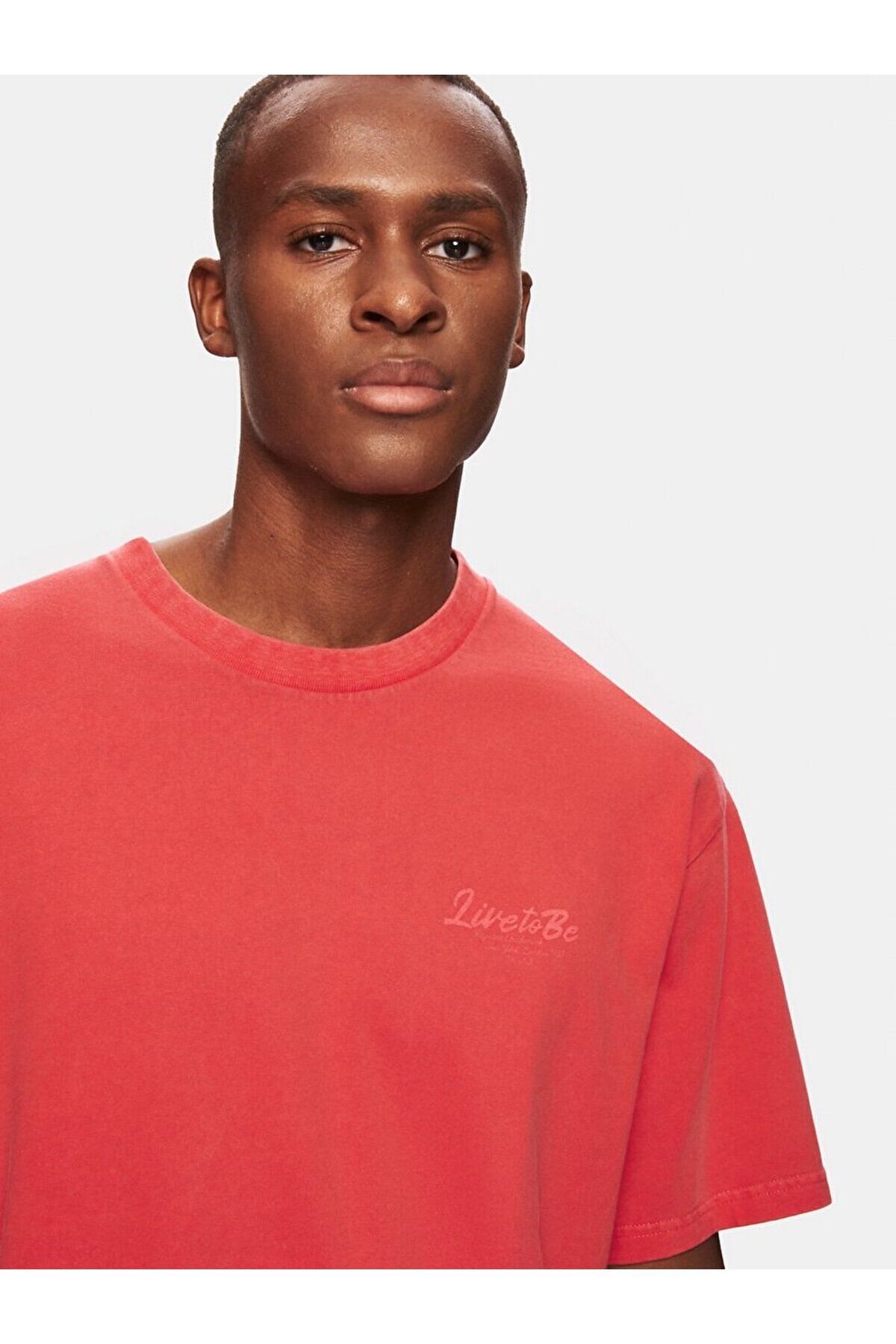Ltb-Red Men's T-Shirt with Back Printed with Washable Back 5