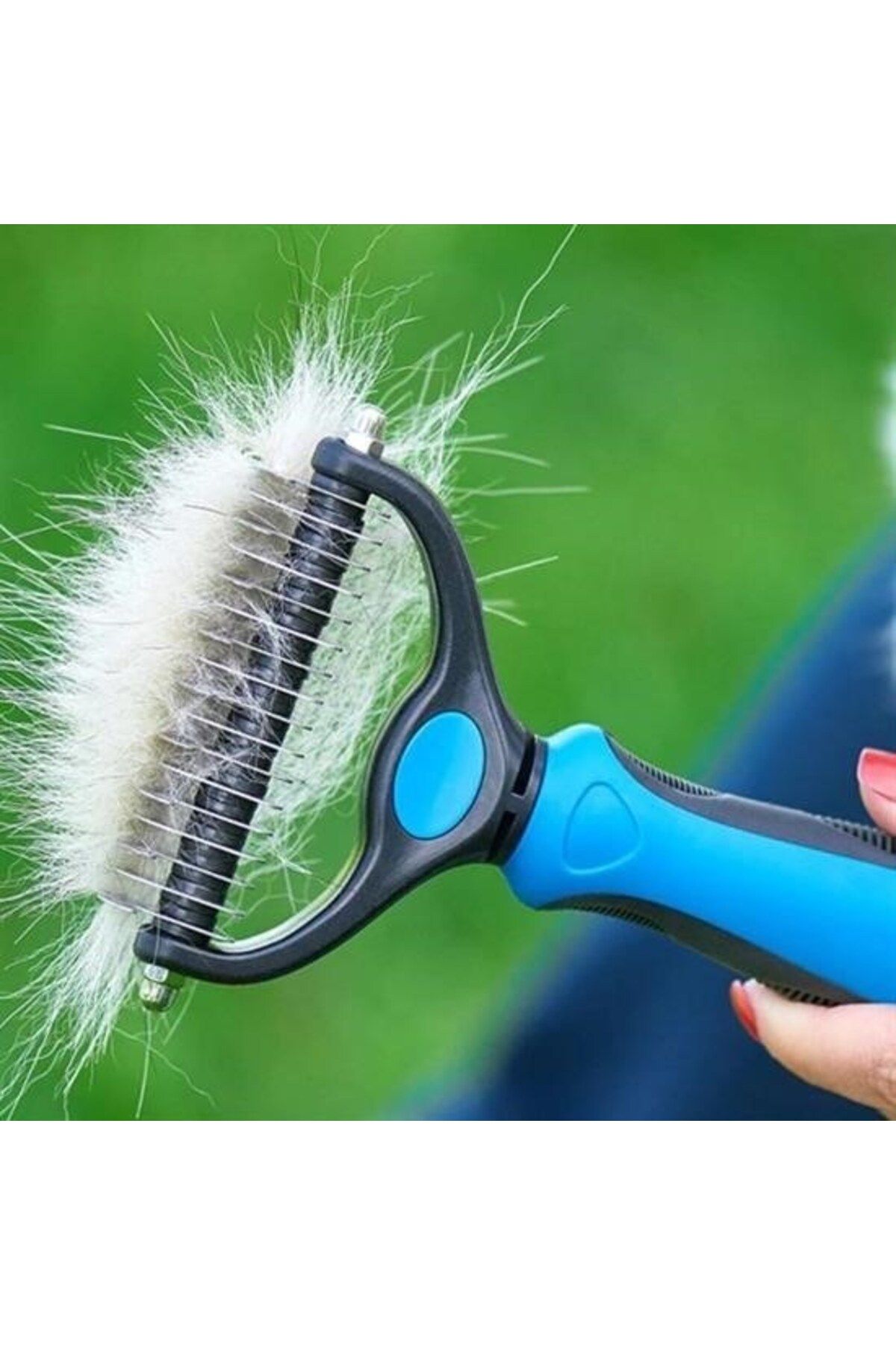 ForWhat Büro Ev Evcil Hayvanı için Plastik Saplı Metal Kedi Köpek Kıtık Topak Açıcı Tarak