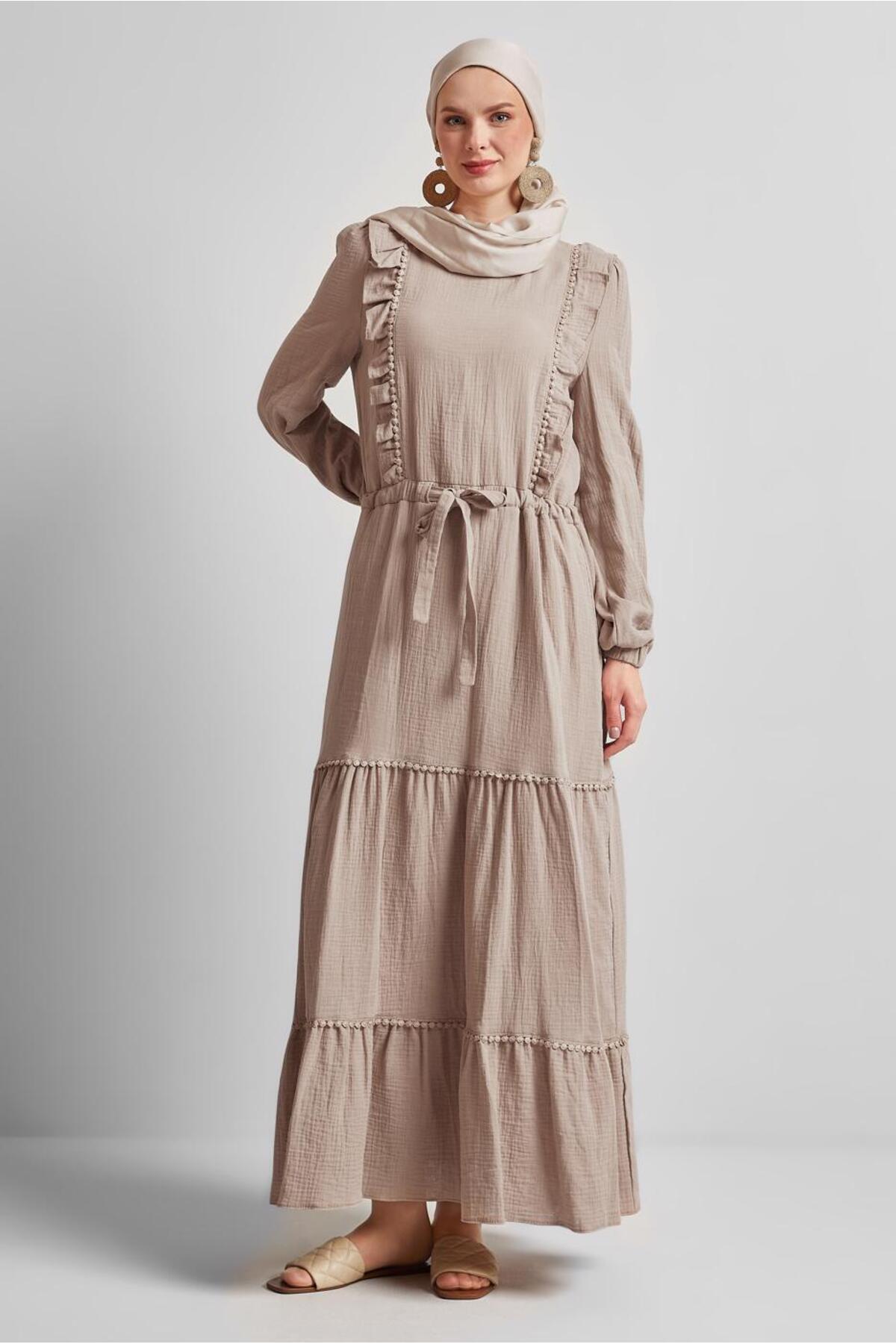 آلوینا لباس مجلسی طرح چین‌دار کد ۴۵۵۵۹