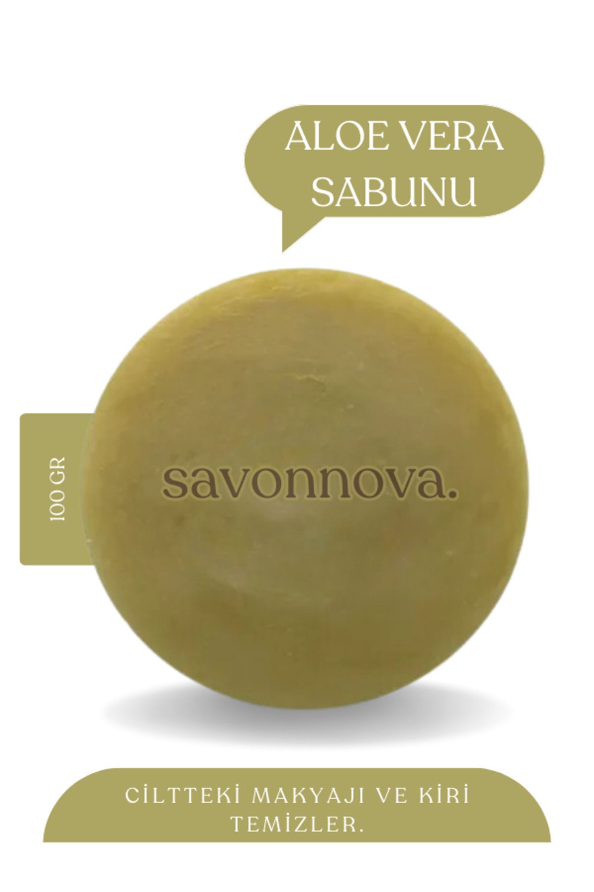 Kozmetigo Nemlendirici Ve Besleyici Doğal Aloe Vera Sabunu Ciltler Için Katkısız Sabun 100gr