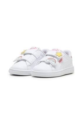 Puma Smash 3.0 Badges V Inf 397287-01 Bebek Spor Ayakkabı BEYAZ