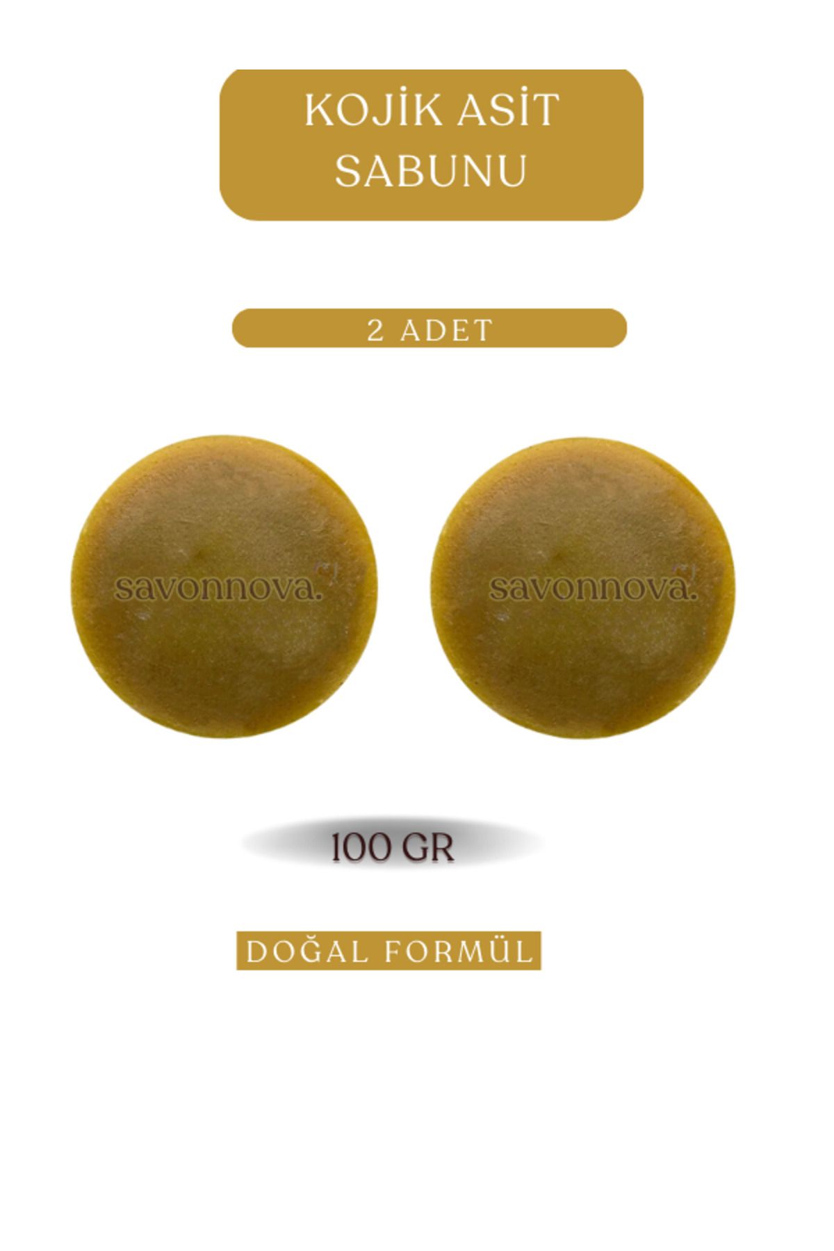 Kozmetigo Doğal Kojik Asit Sabunu 2x100 GR Cilt Bakım ve Kişisel Bakım İçin Katı Sabun