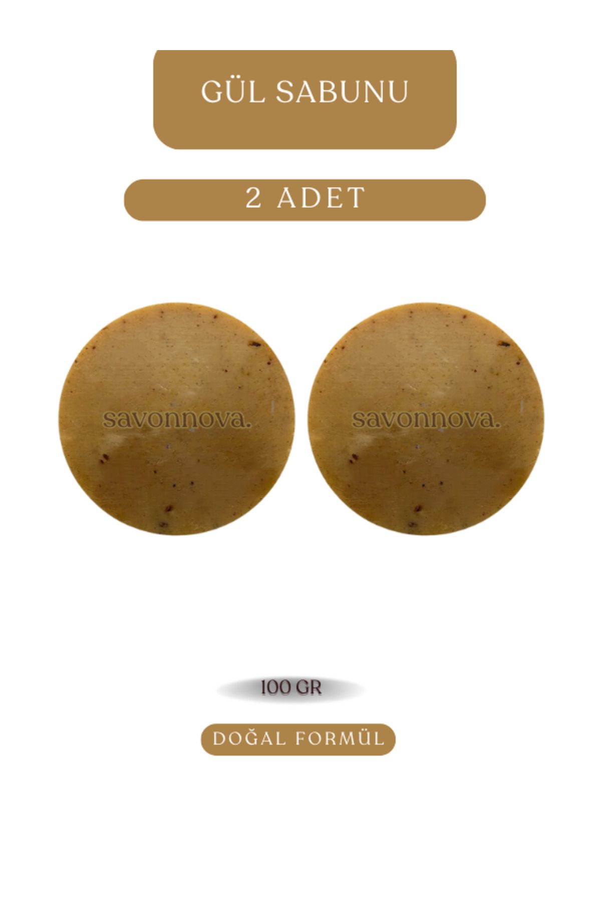 Kozmetigo Doğal Gül Sabunu, Cildi Onarıcı, Yenileyici, Makyaj Temizliği İçin Sabun 2X100 GR