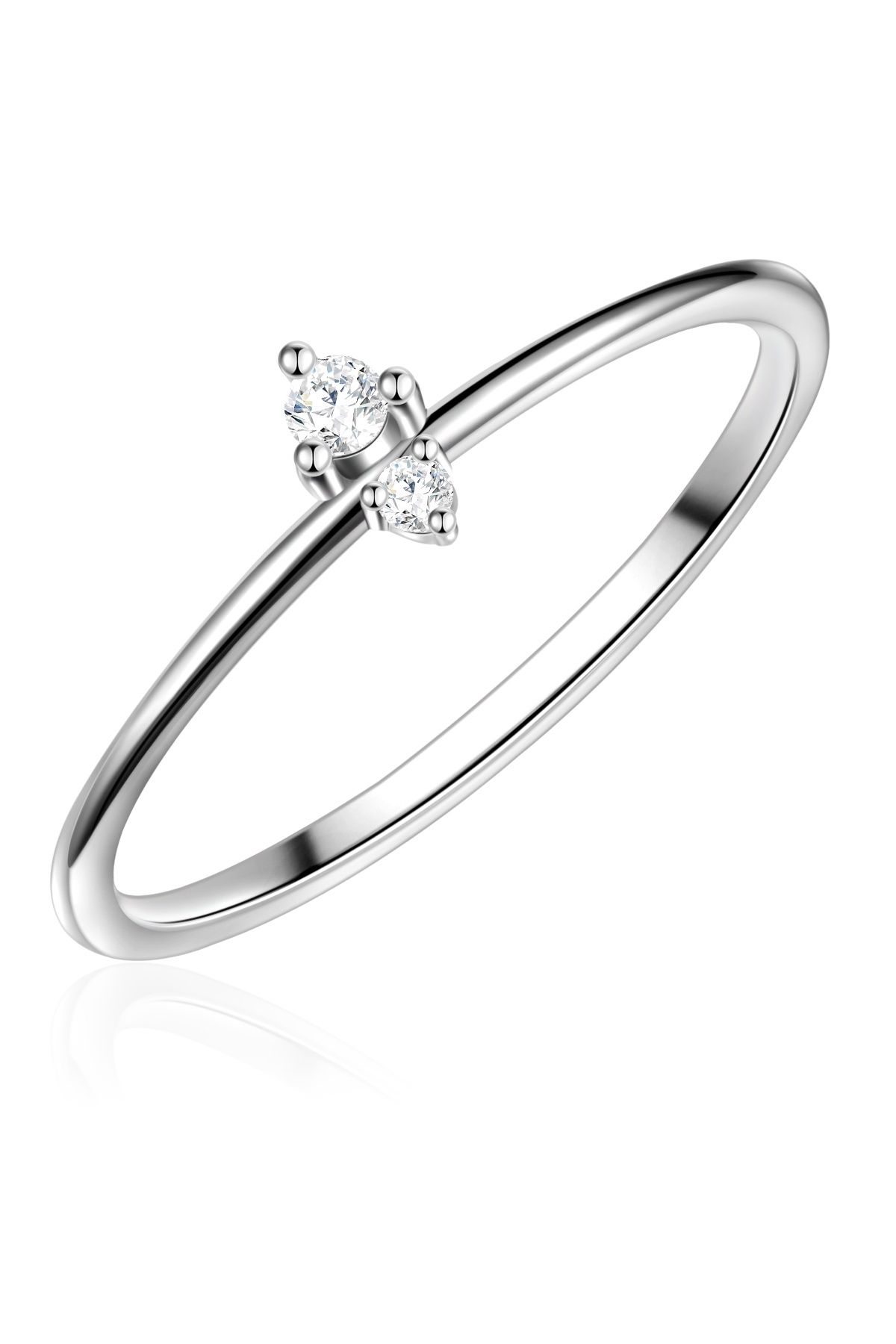 Glanzstücke München-Silberring Ring Sterling Silber Zirkonia weiß 3