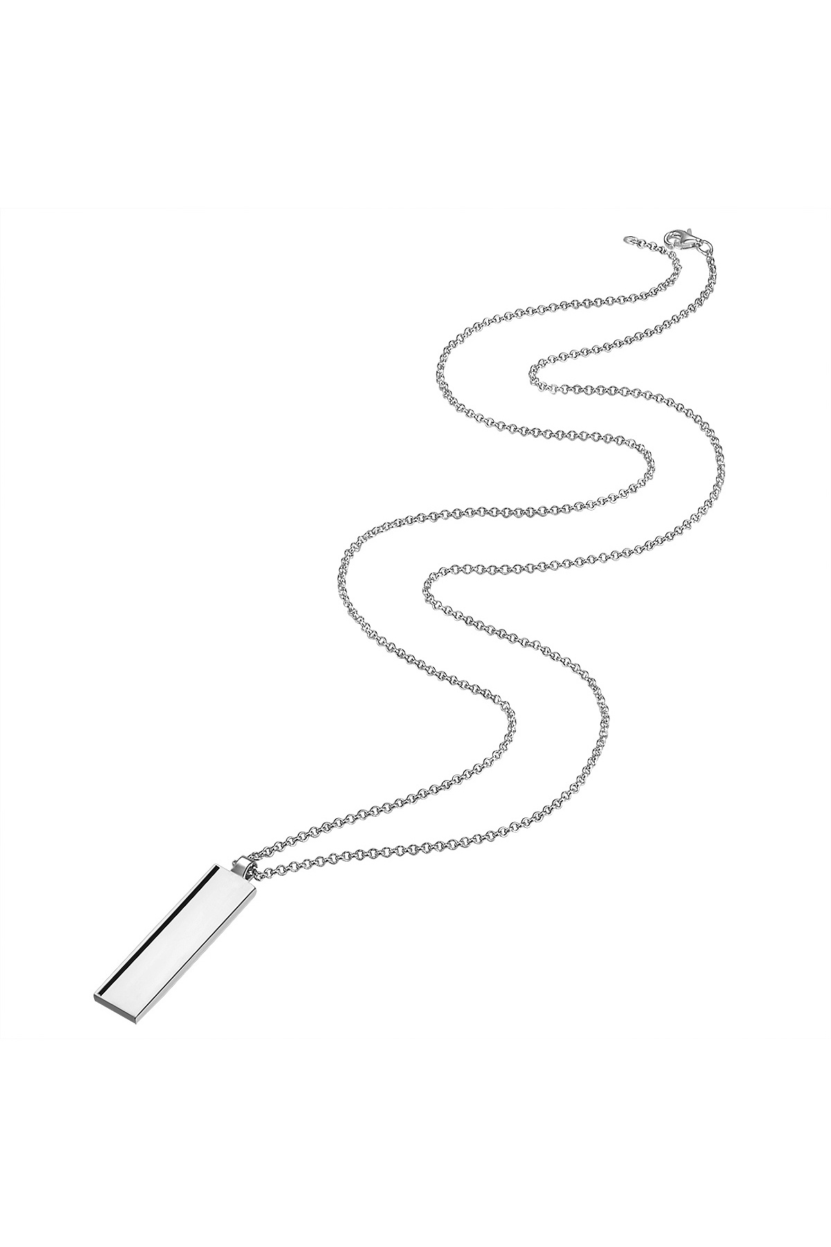 Männerglanz-Silberhalskette Kette mit Anhänger Sterling Silber Emaille schwarz 4