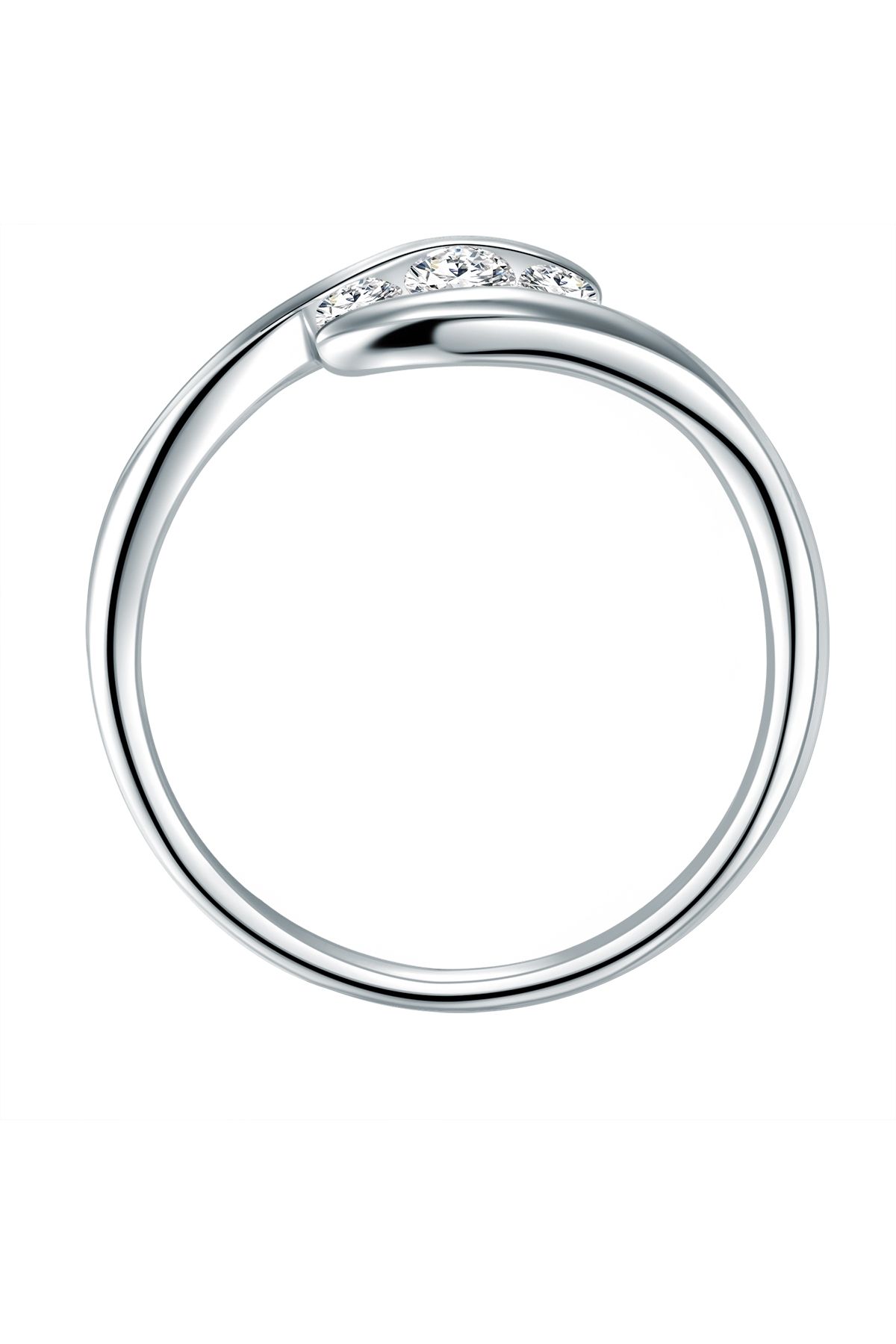 Trilani-Silberring Ring Sterling Silber Topas Weiß 3