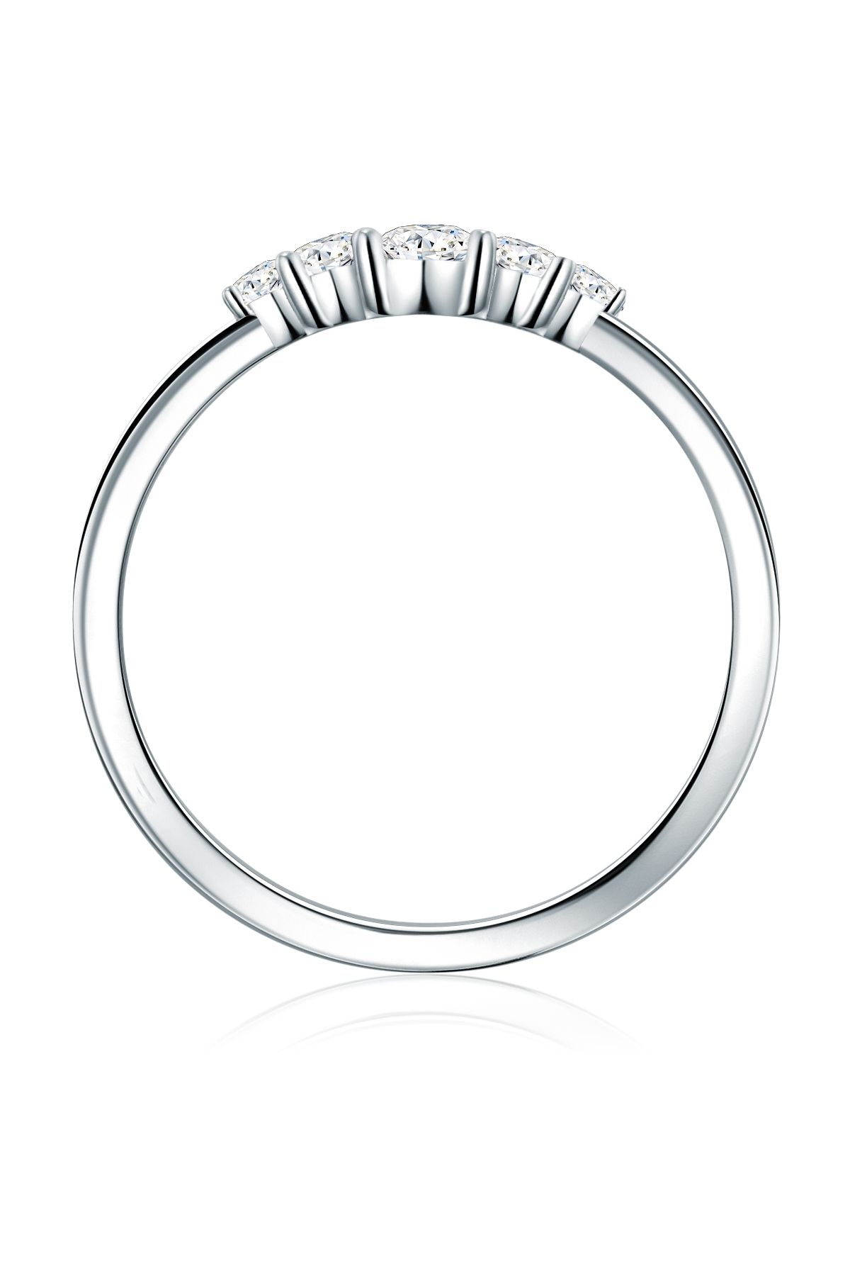 Trilani-Silberring Ring Sterling Silber Zirkonia Weiß 3