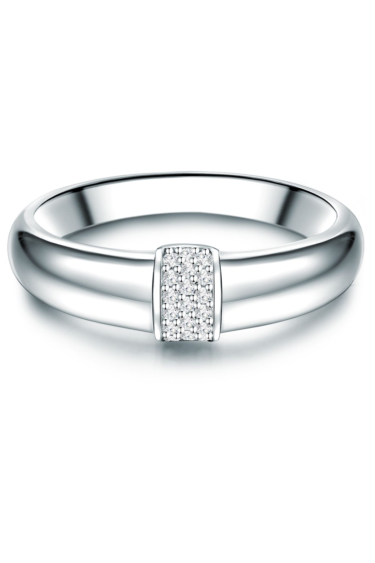 Trilani-Silberring Ring Sterling Silber Zirkonia Weiß 1