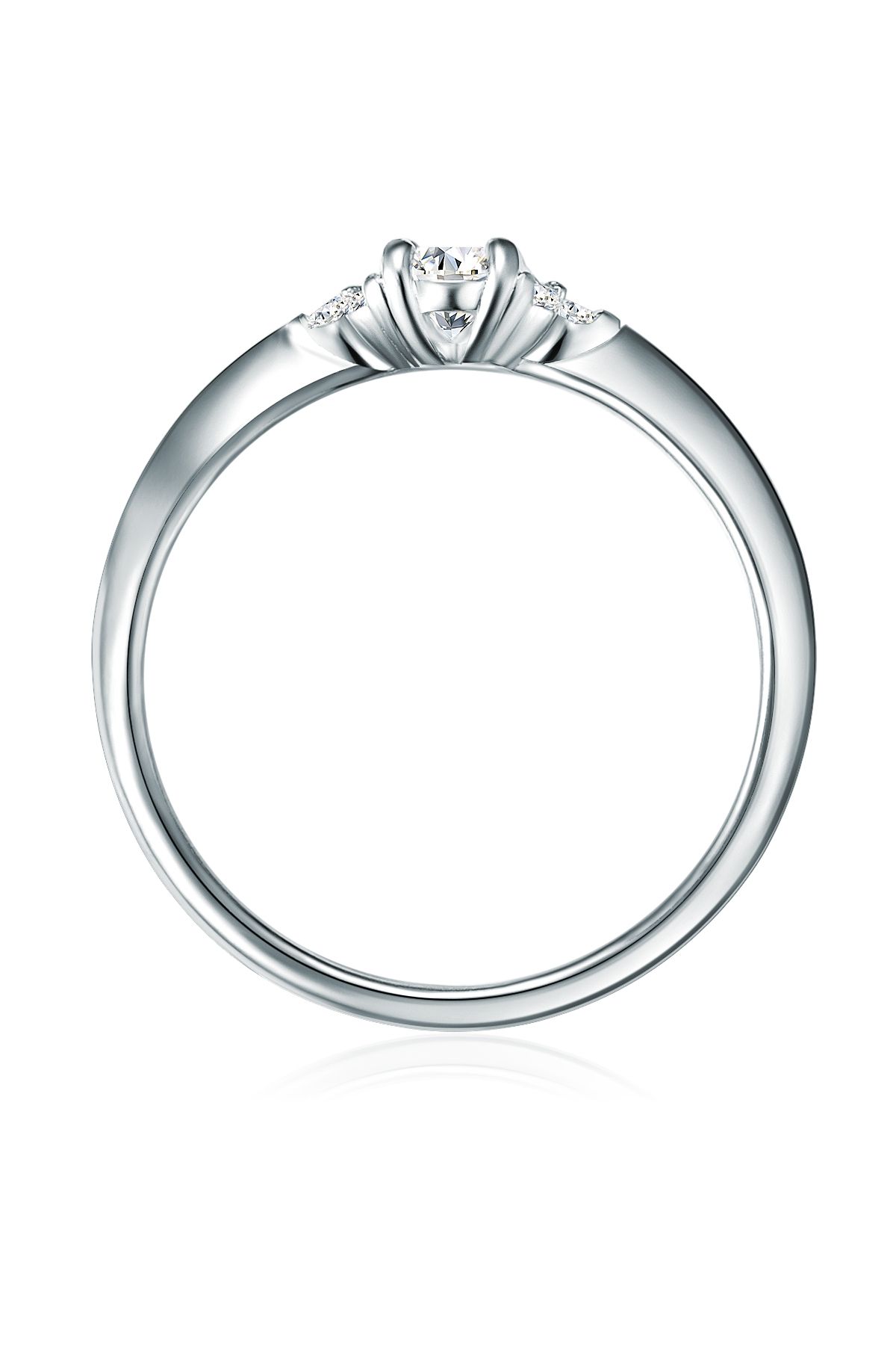 Trilani-Silberring Ring Sterling Silber Zirkonia Weiß 3