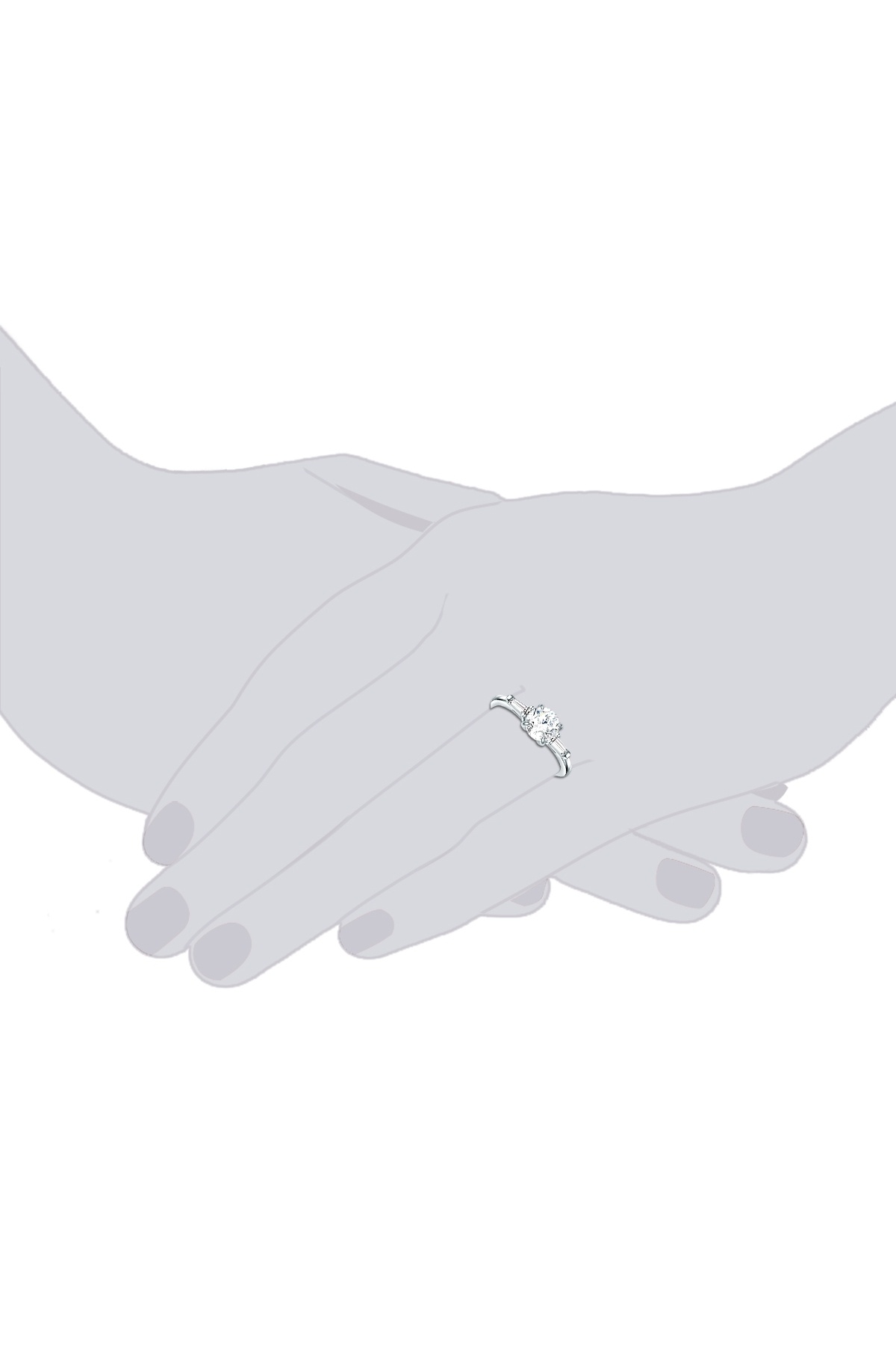 Trilani-Silberring Ring Sterling Silber Zirkonia weiß 3