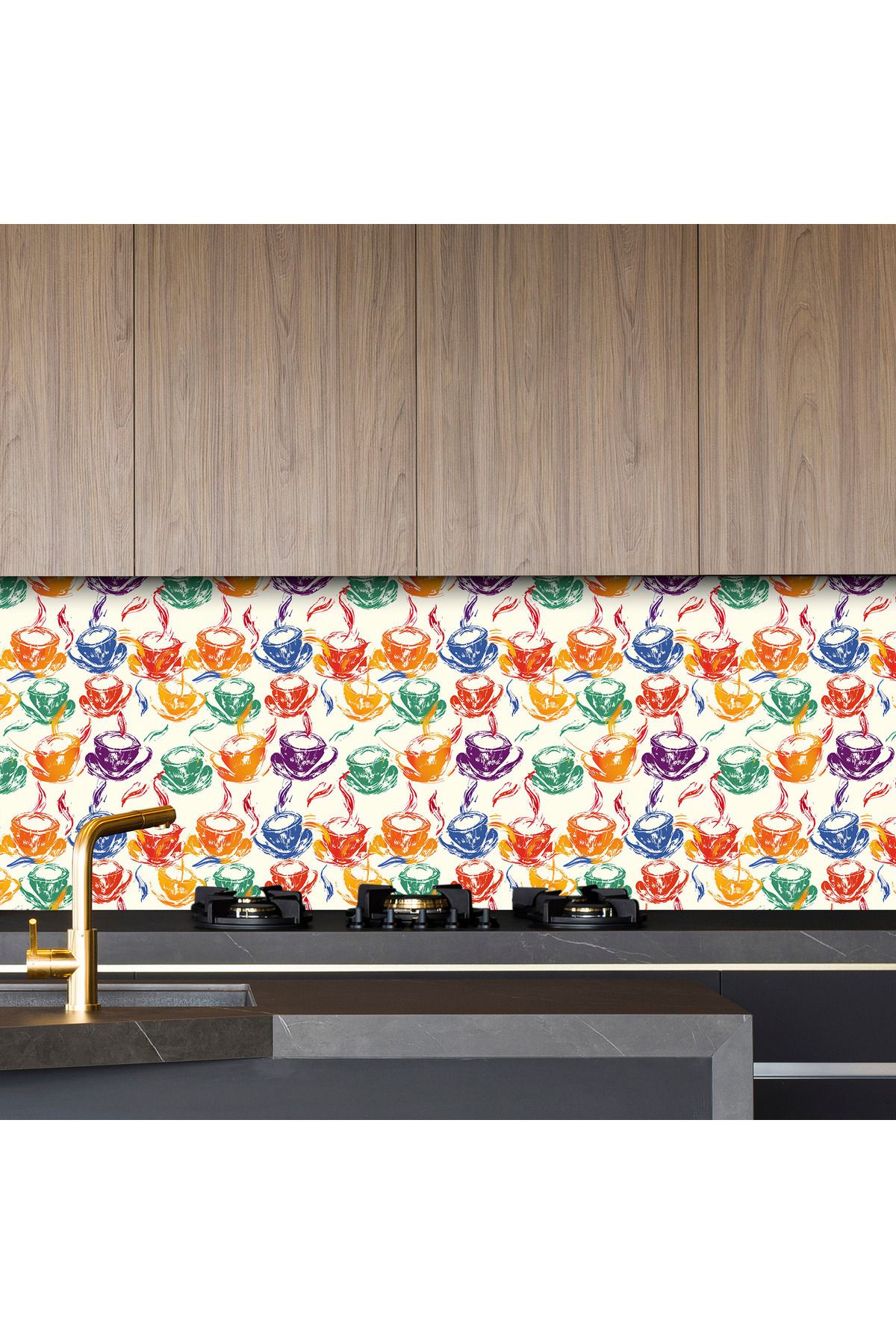 Tilki Dünyası-Tile Countertop Cladding Sticker Model 124 3