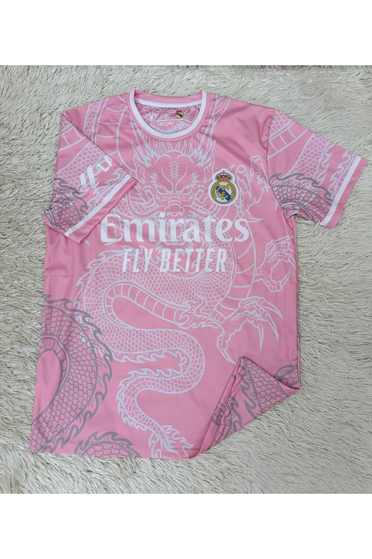MONTENERO Real Madrid Dragon Desenli Özel Konsept Forması (pembe)
