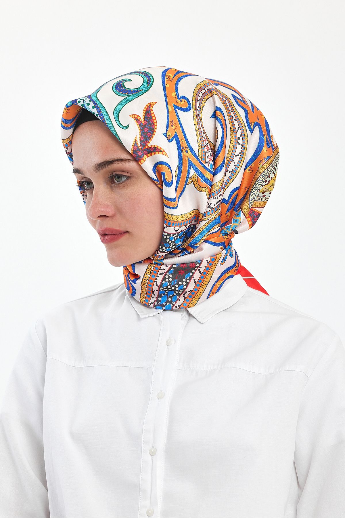 giyze Desenli Eşarp Kırmızı 20