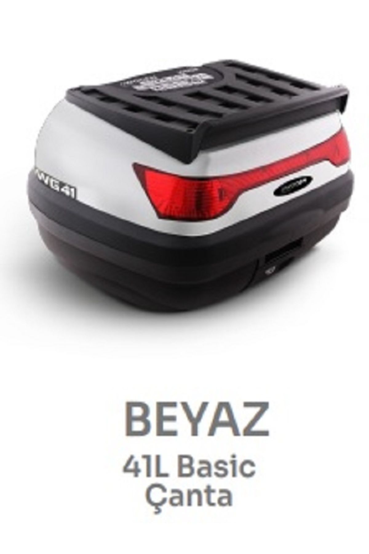 WOGEN BERMOT WOGEN KUBA KM125-6 MAX 41 LİTRE MOTOSİKLET ARKA ÇANTA ÜST BAGAJ BASİC BEYAZ
