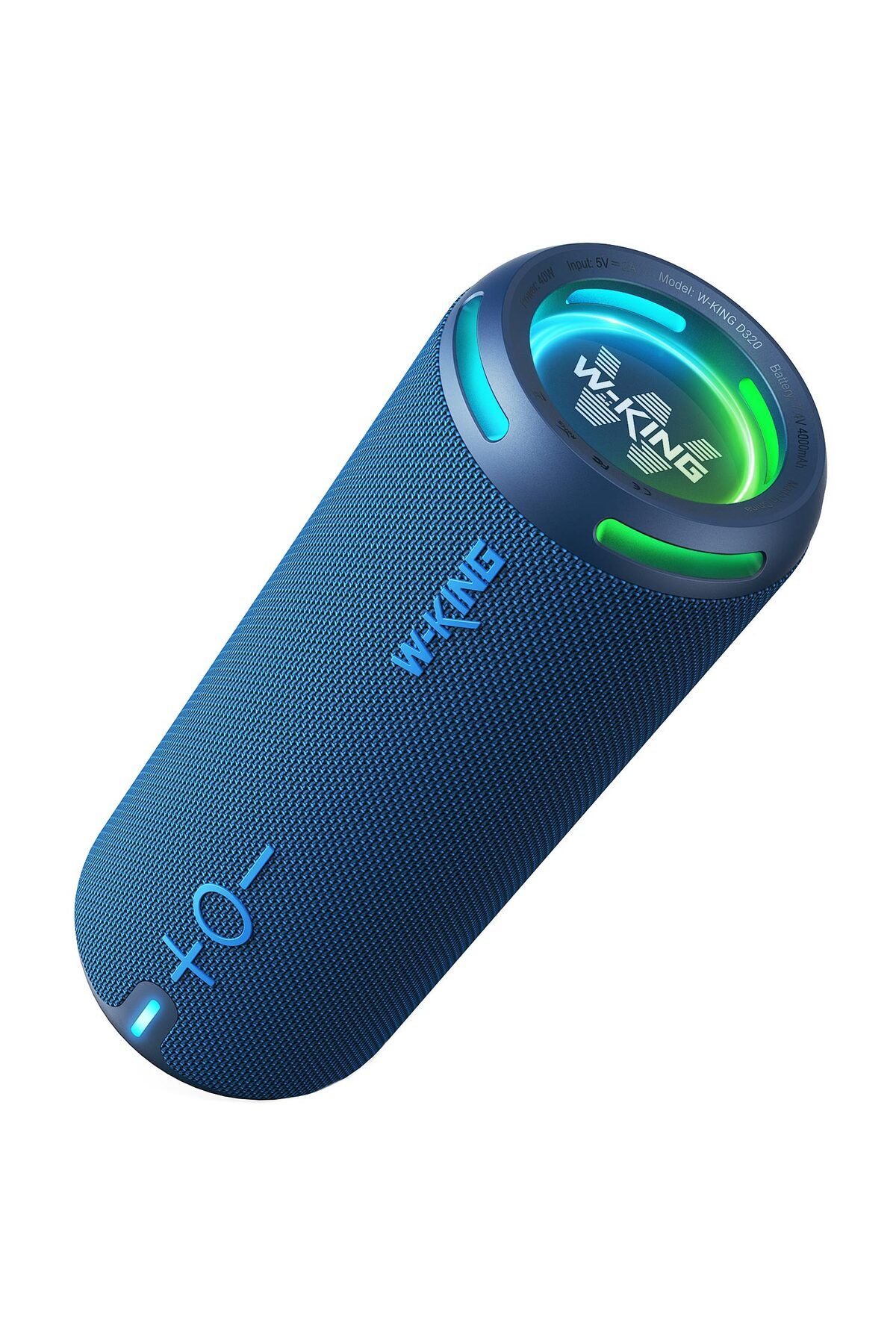 W-KING D320 Bluetooth Hoparlör, 40W 360° Surround Boombox, 24 Saate Varan Çalma Süresi, IP67, Kablos