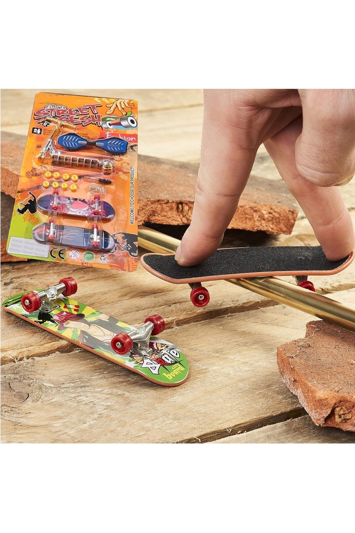 BarkoFix Mini Skate Board Finger Parmak Kaykay Scooter Ve Aksesuarlar Parmak Kay Kay Oyun Seti