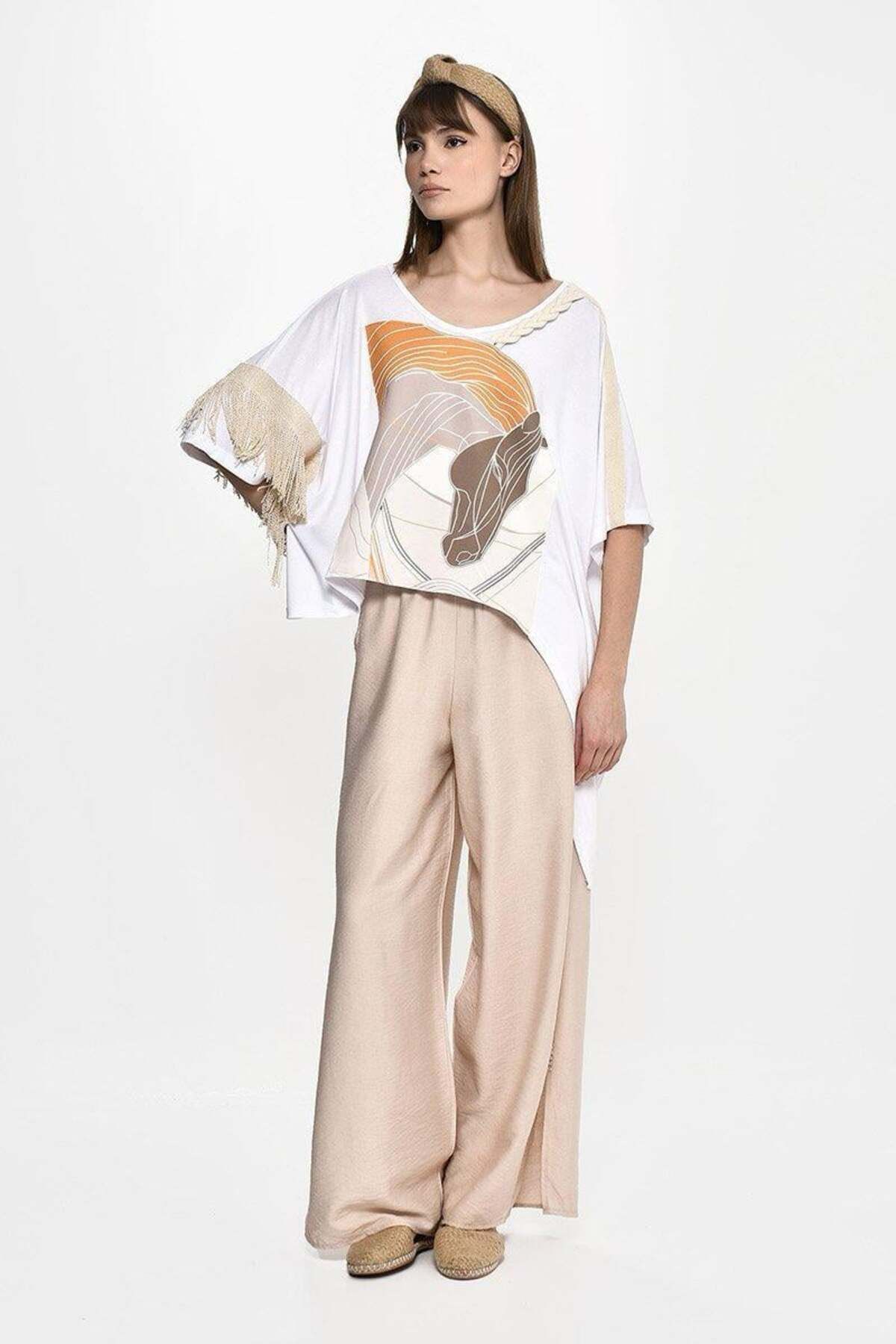 DQMANE DQ223272 BLOUSE OVERSİZE KALIP