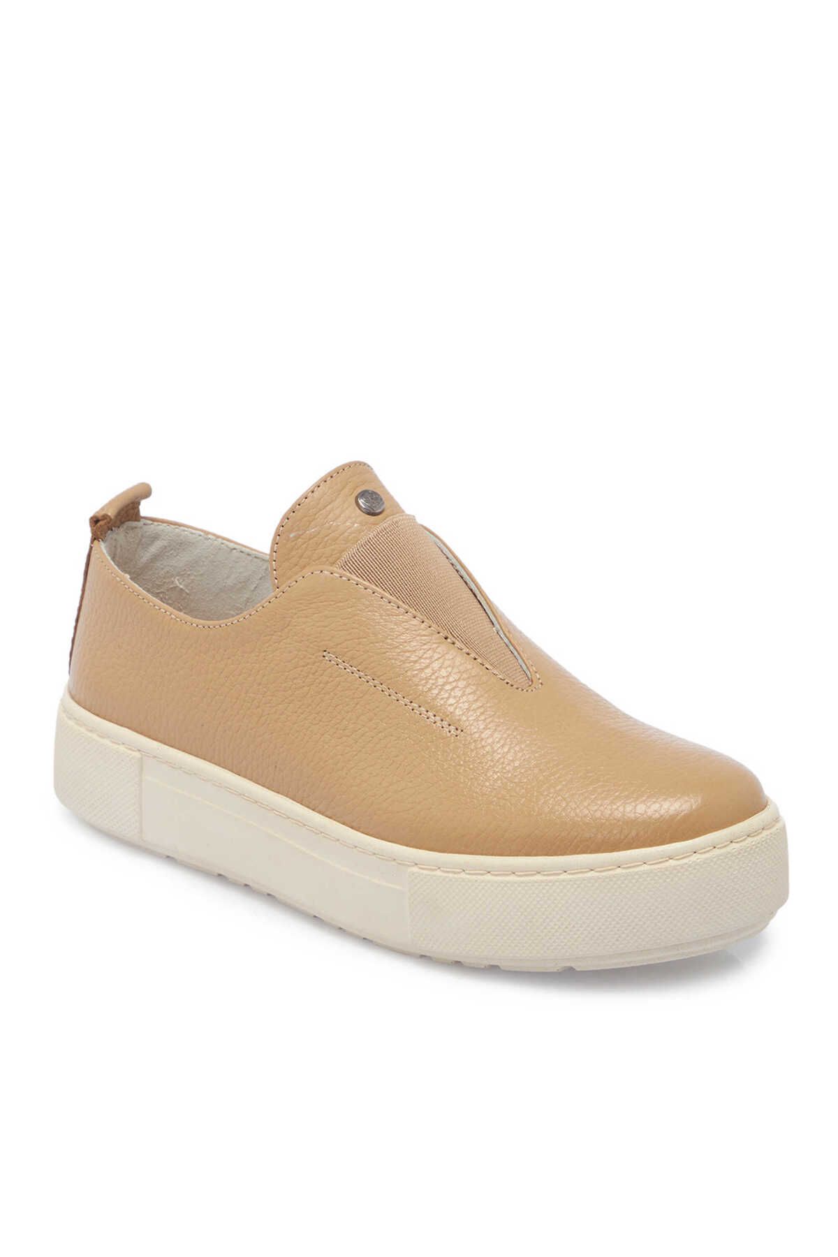 Tergan Nude Hakiki Deri Kadın Sneaker - K24I1AY67490-Q9J