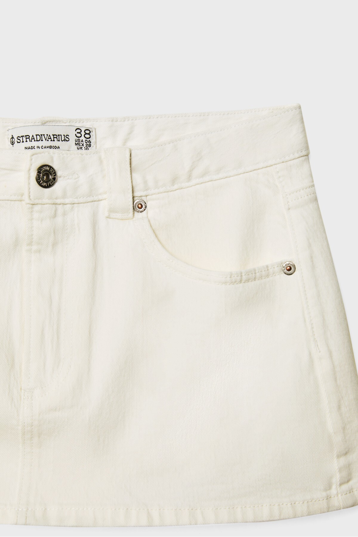 Stradivarius  D62 denim şort etek - Görsel 7