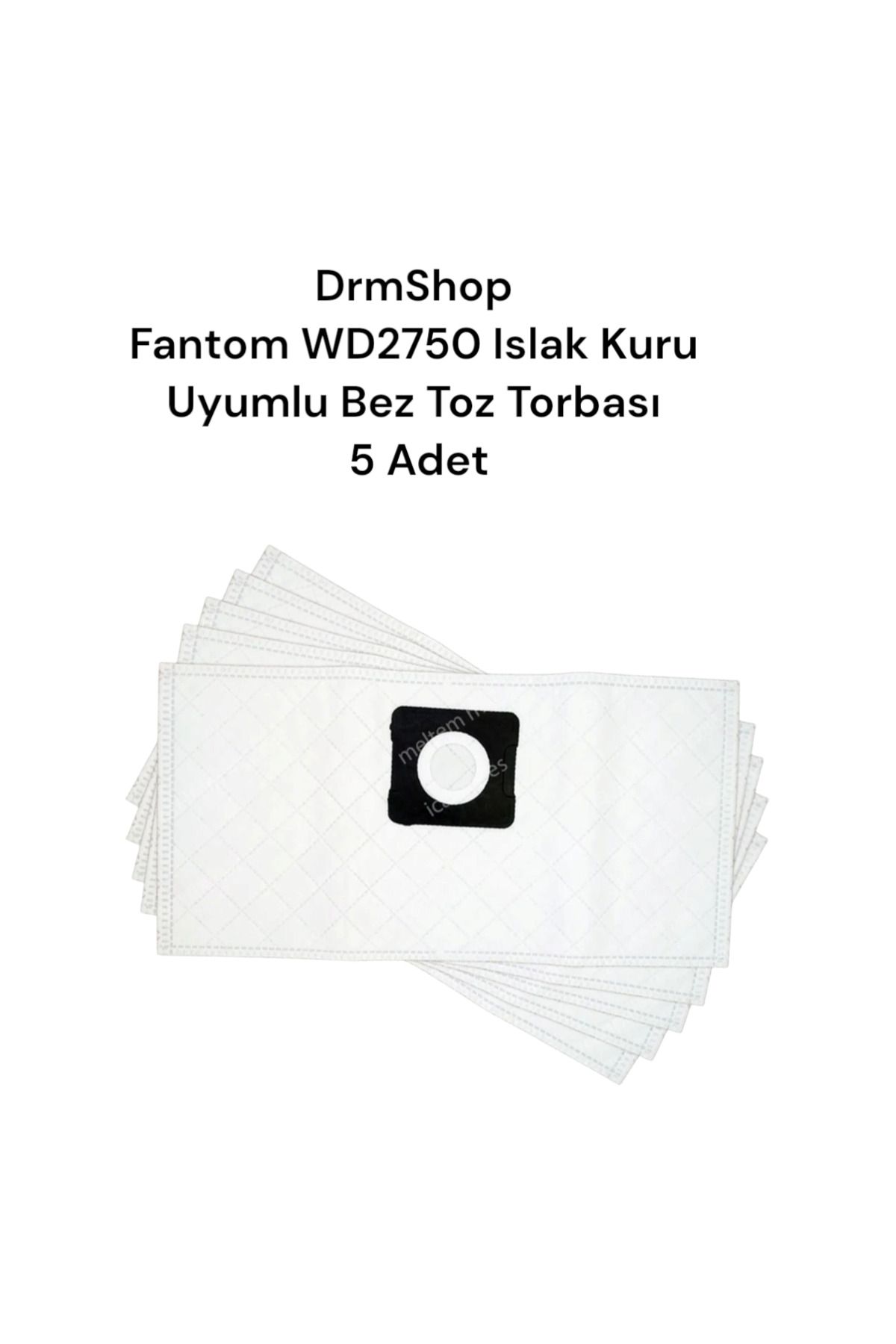 shopdrm DrmShop Fantom Wd 2750 Islak & Kuru Uyumlu Süpürge Bez Toz Torbası 5 Adet