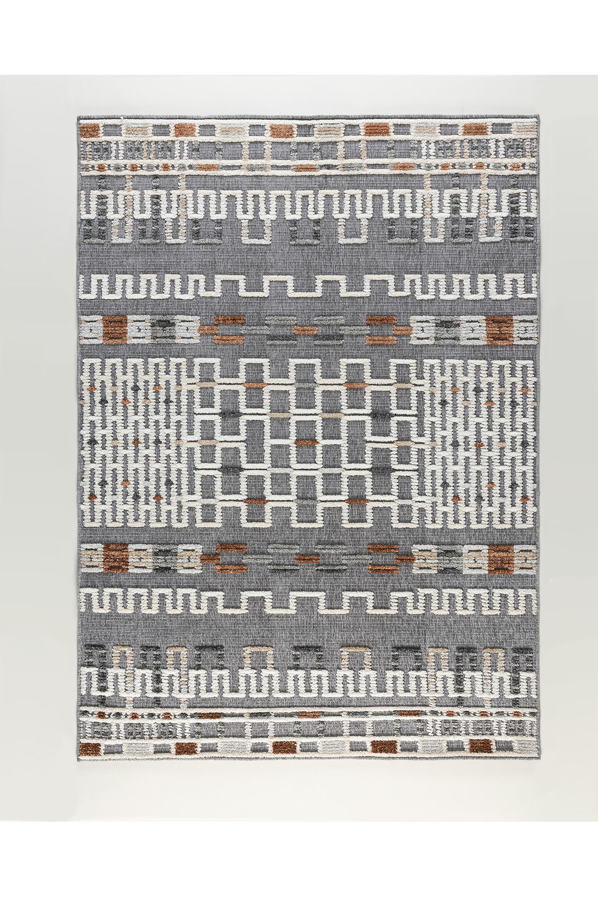 Madame Coco Marise Halı - Krem/Somon - 80x300 cm