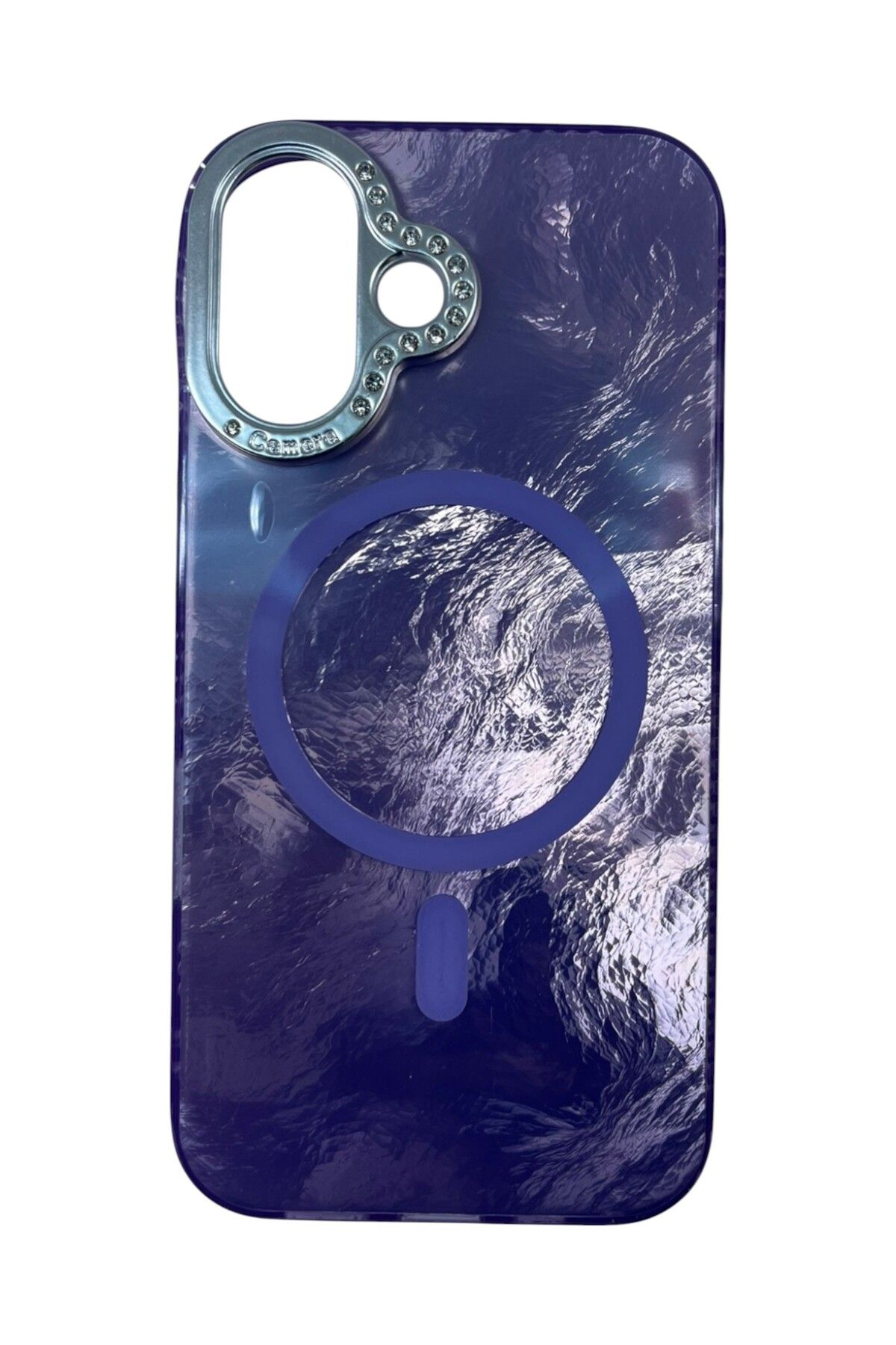 Di Aksesuar iPhone 16 Mor Marble Kılıf