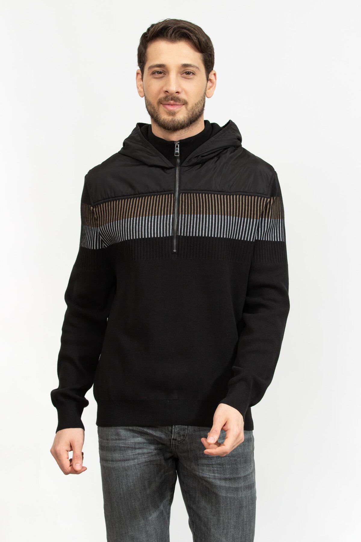 BOSS Erkek Fermuarlı Sweatshirt