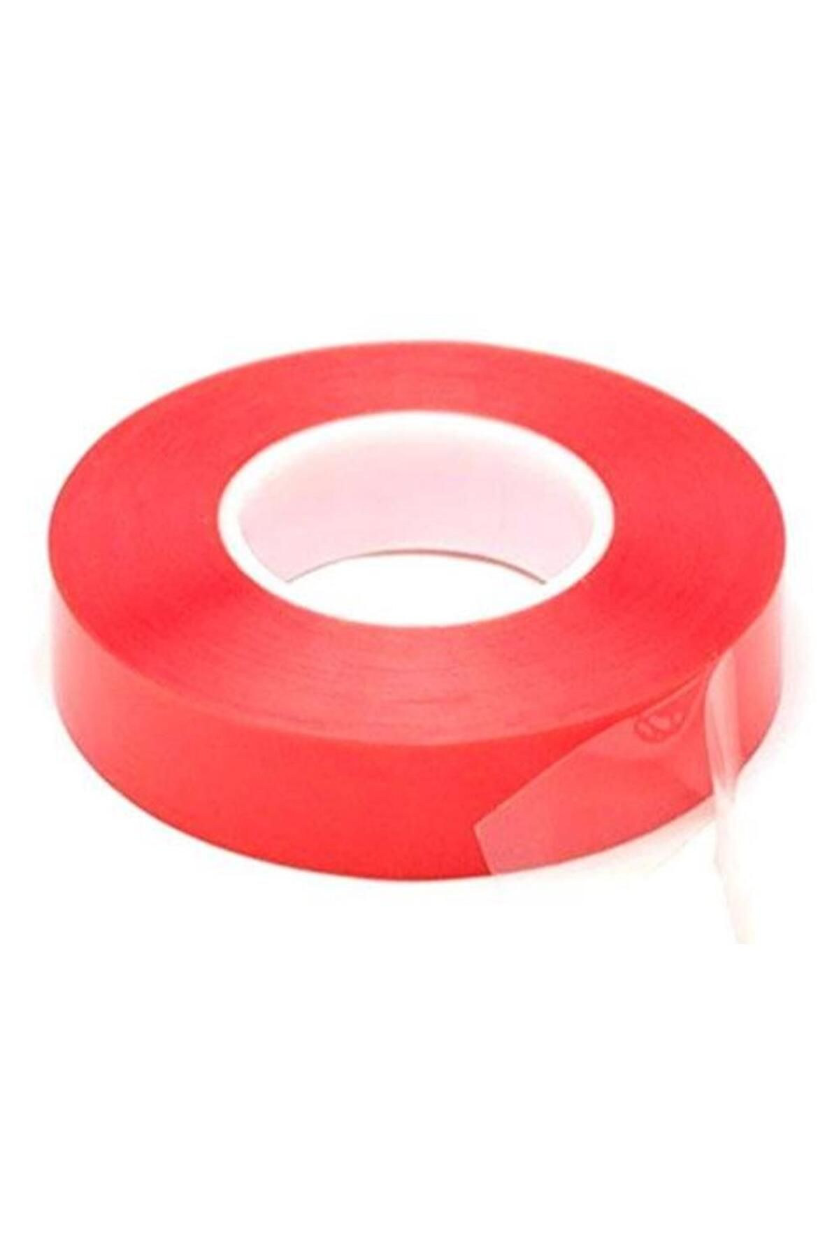 Skygo Çift Taraflı Akrilik Silikonize Bant 18 mm x 2 metre Kırmızı VHB