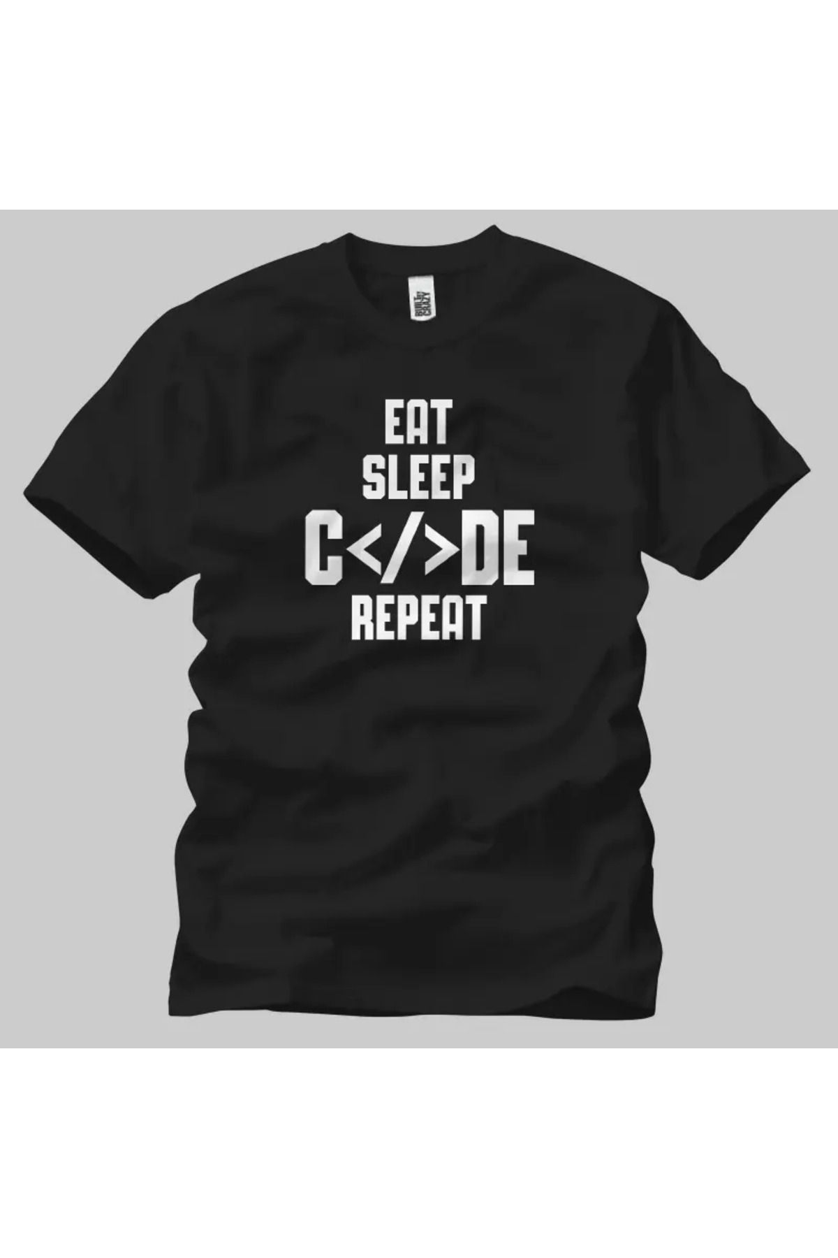 Built By Crazy Eat Sleep Code Repeat Unisex Tişört