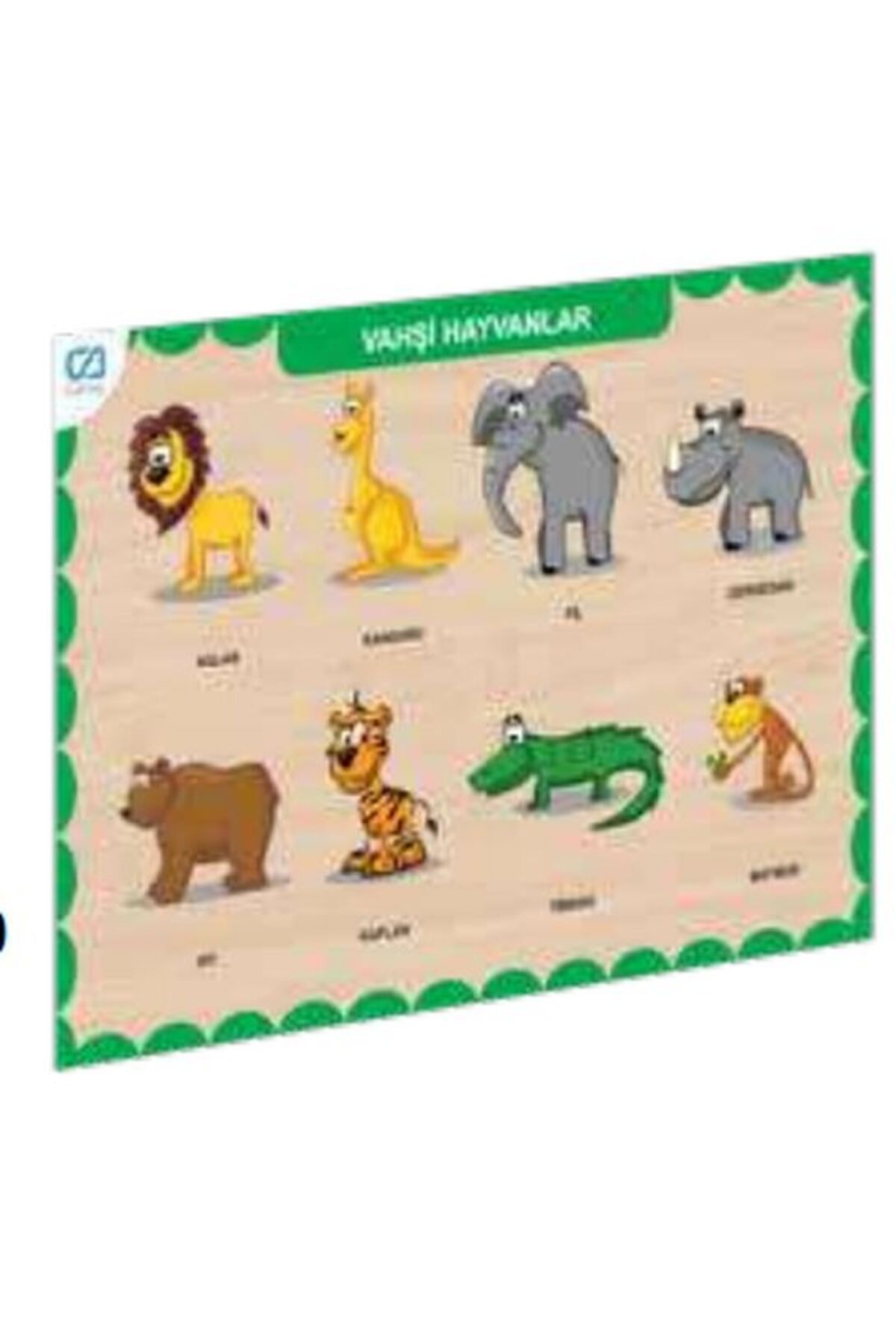 Destek Yayınları Ahşap Vahşi Hayvanlar Eğitici Set