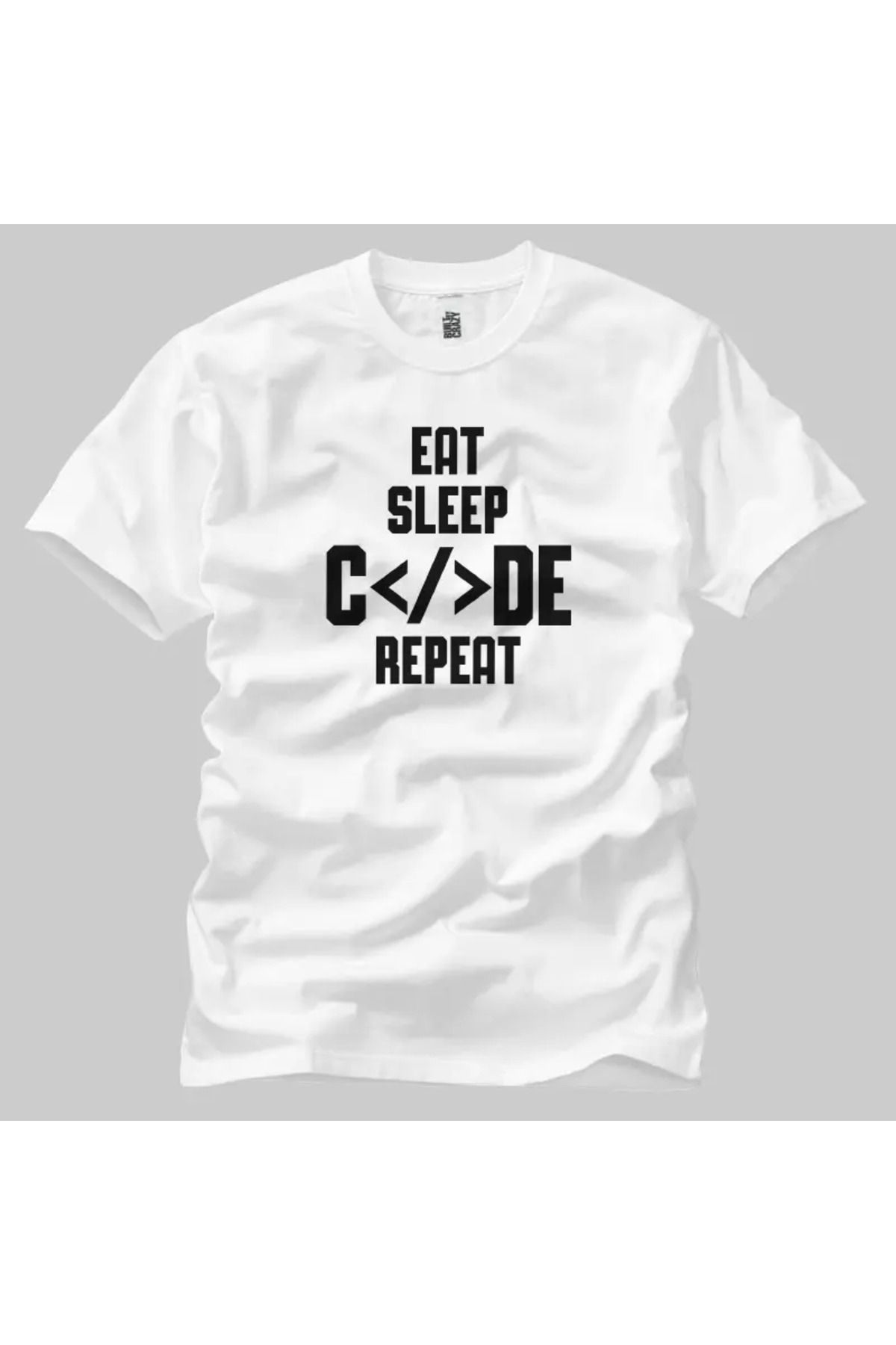 Built By Crazy Eat Sleep Code Repeat Unisex Tişört