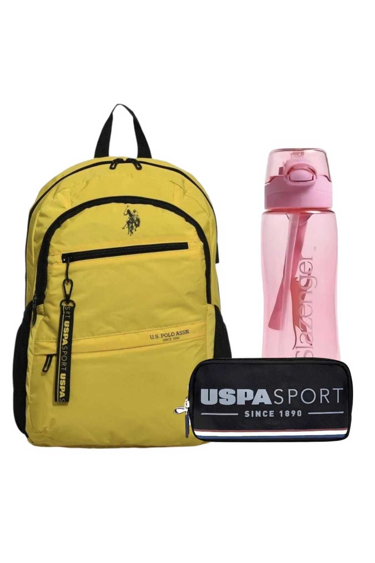 یو اس پولو کوله پشتی با پورت USB، جا مدادی - بطری آب و فلاسک به عنوان هدیه ارائه می‌شود