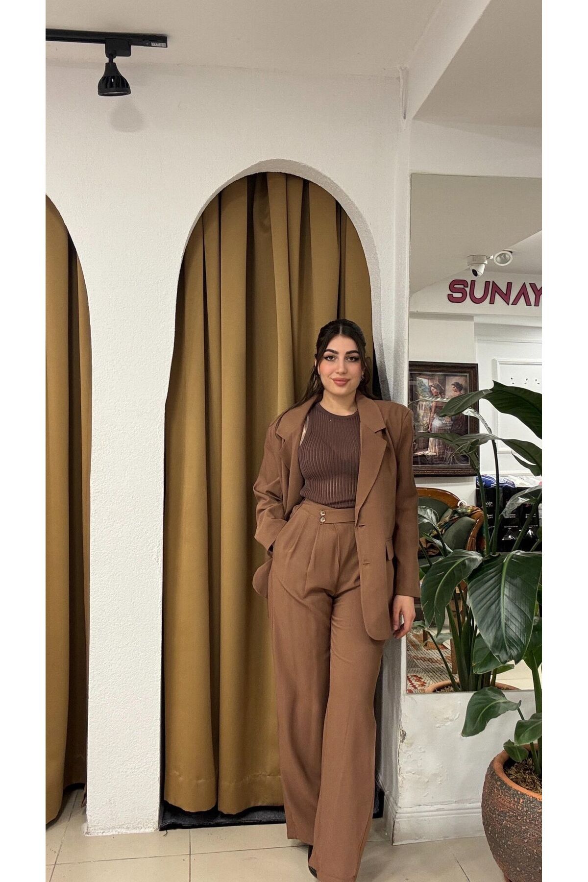 SUNAYBUTİK KAHVERENGi TAKIM-Kahverengi - M