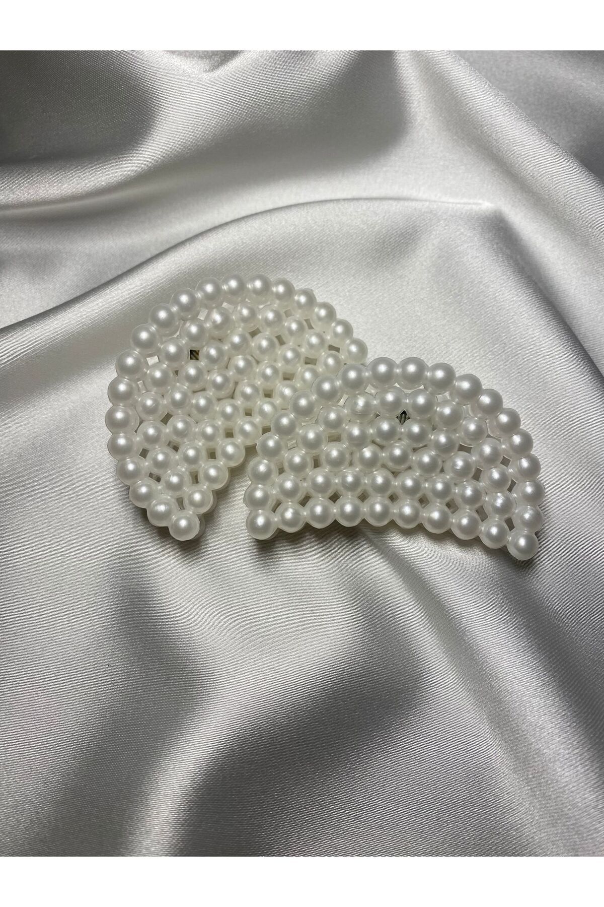 jemilas İncili Oval Mandal Toka 2'li Set