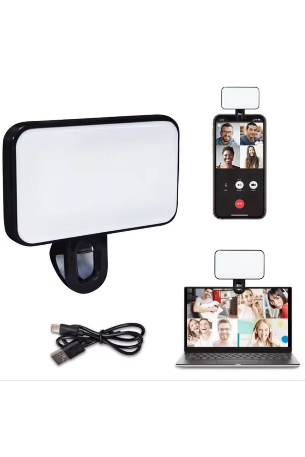 VOOKA Led Işık Çok Amaçlı LED Video Işığı–Telefon Kamera ve Laptop Profesyonel Aydınlatma Selfie Işık