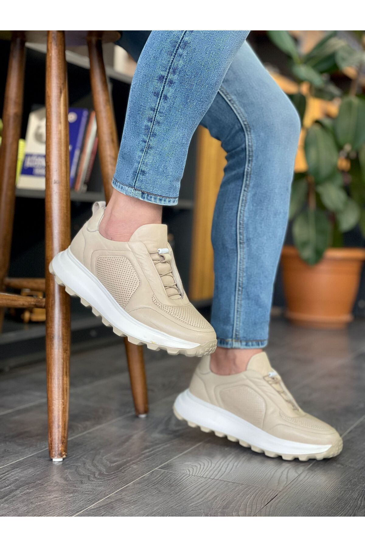 MOR KUNDURA Hakiki Deri Günlük Kullanım Sneakers Erkek Ayakkabı