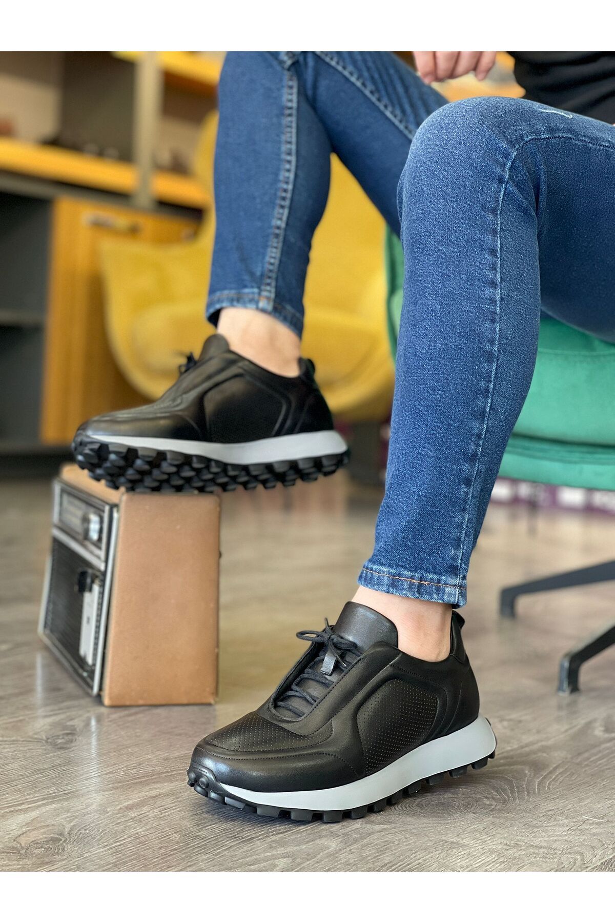 MOR KUNDURA Hakiki Deri Günlük Kullanım Sneakers Erkek Ayakkabı